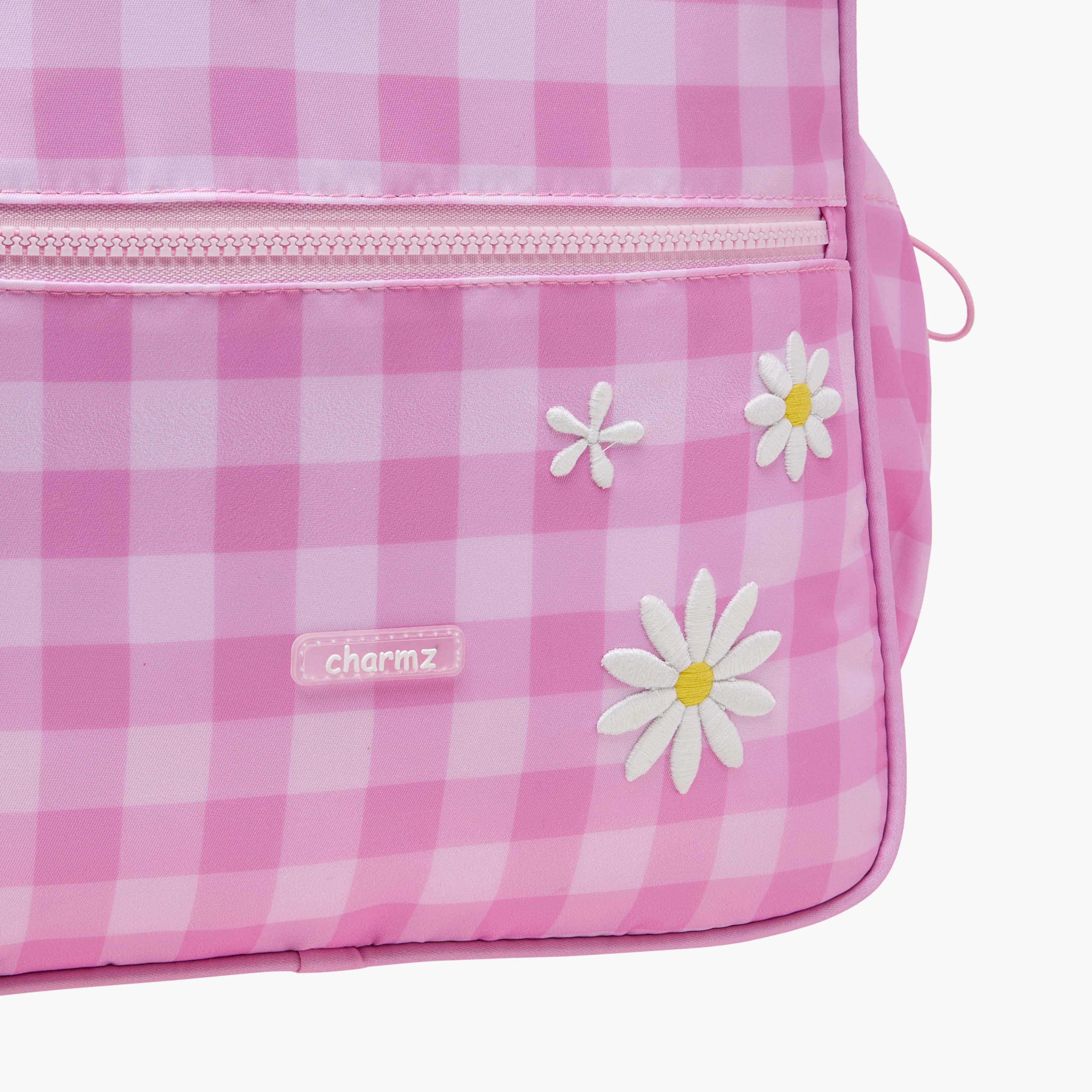 Charmz Checked Backpack with Adjustable Straps and Zip Closure - 17 inches-school-bagsandbackpacks-backpacks-image-8