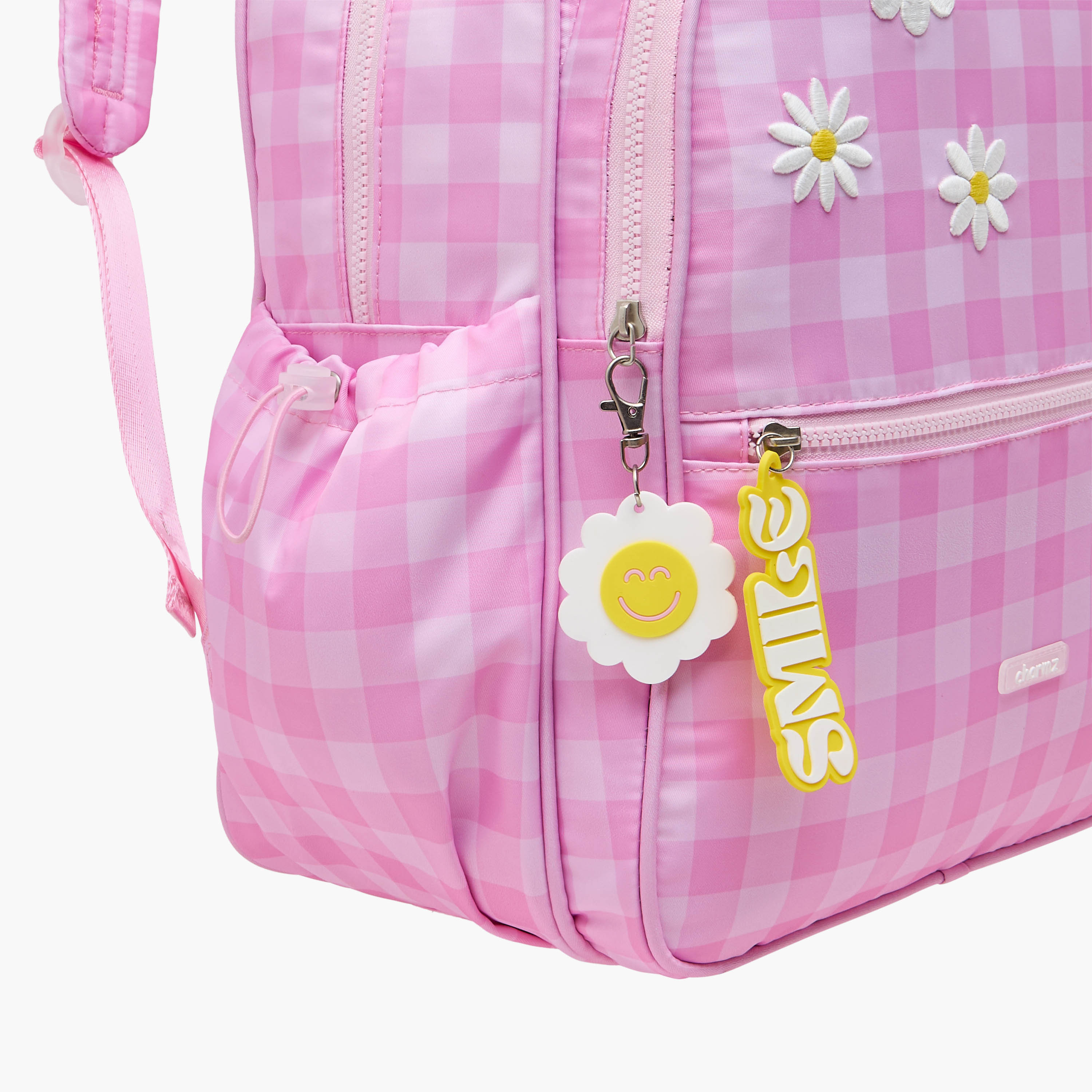 Charmz Checked Backpack with Adjustable Straps and Zip Closure - 17 inches-school-bagsandbackpacks-backpacks-image-9
