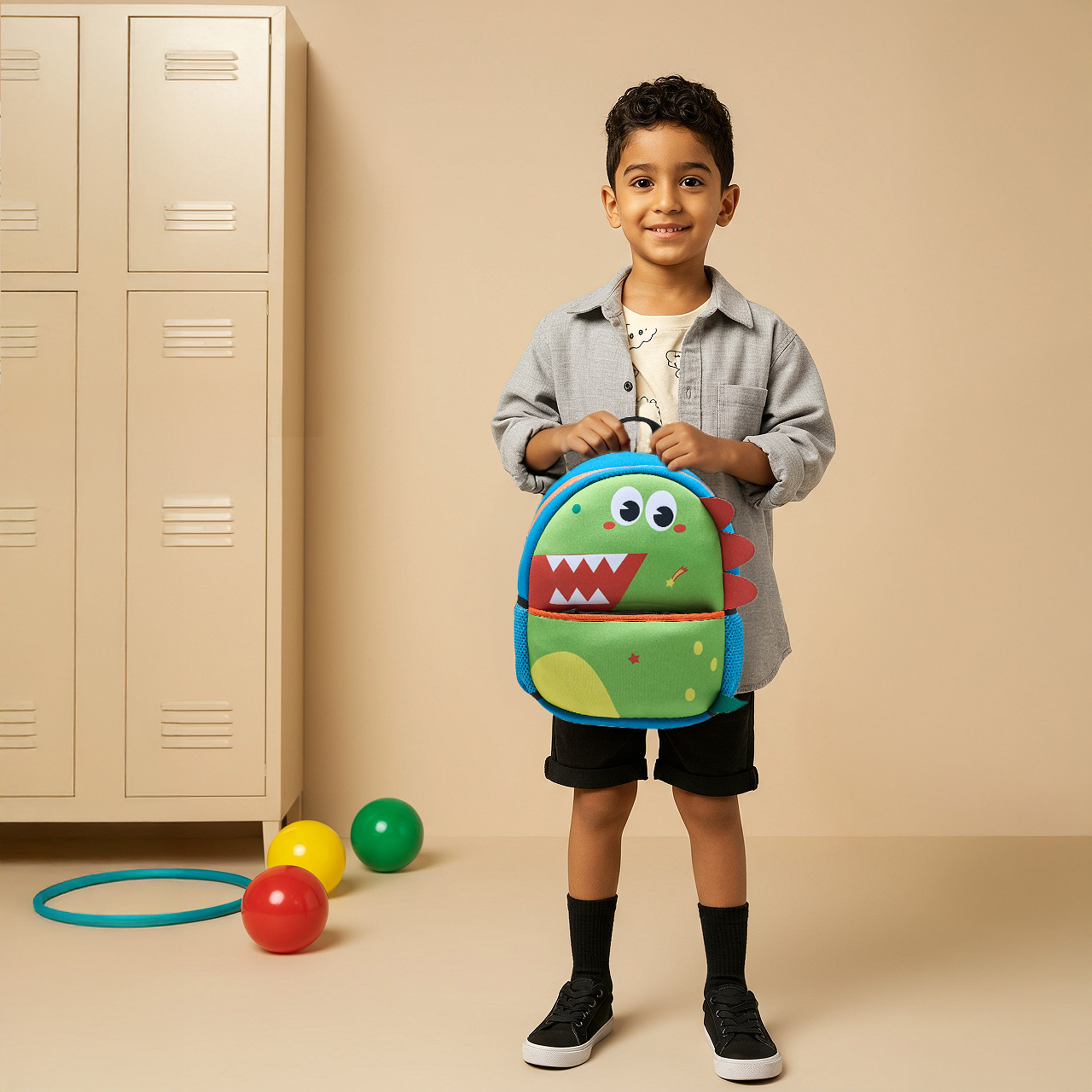 شنطة ظهر بطبعات ديناصور وحمالات قابلة للتعديل وسحاب إغلاق من جونيورز - 12 بوصة-school-bagsandbackpacks-backpacks-image-2