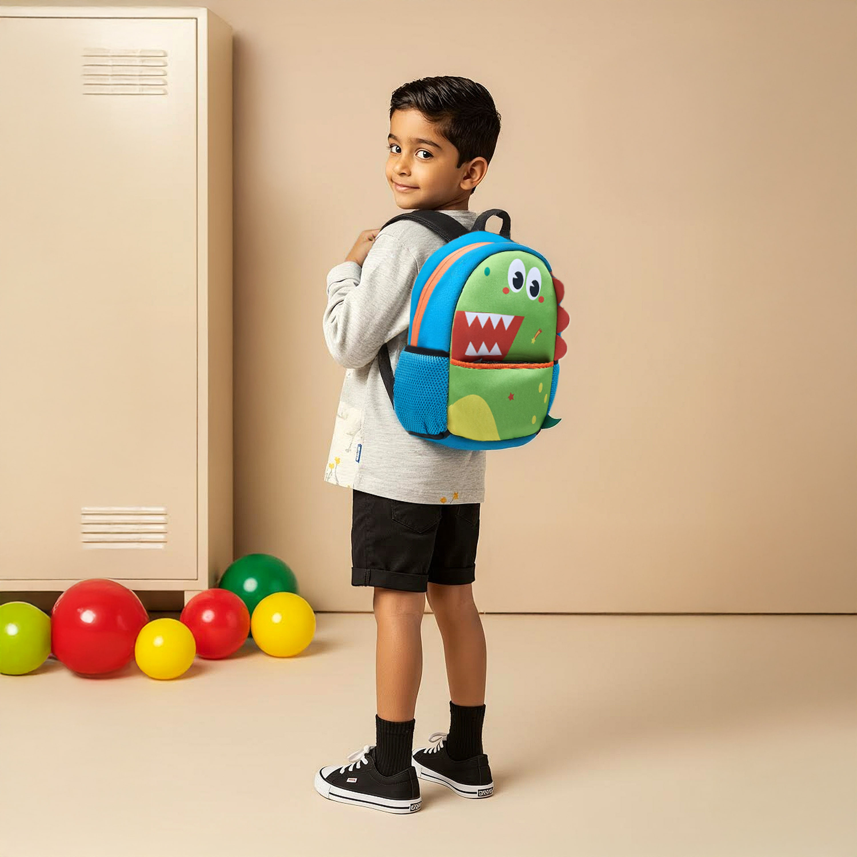 شنطة ظهر بطبعات ديناصور وحمالات قابلة للتعديل وسحاب إغلاق من جونيورز - 12 بوصة-school-bagsandbackpacks-backpacks-image-3