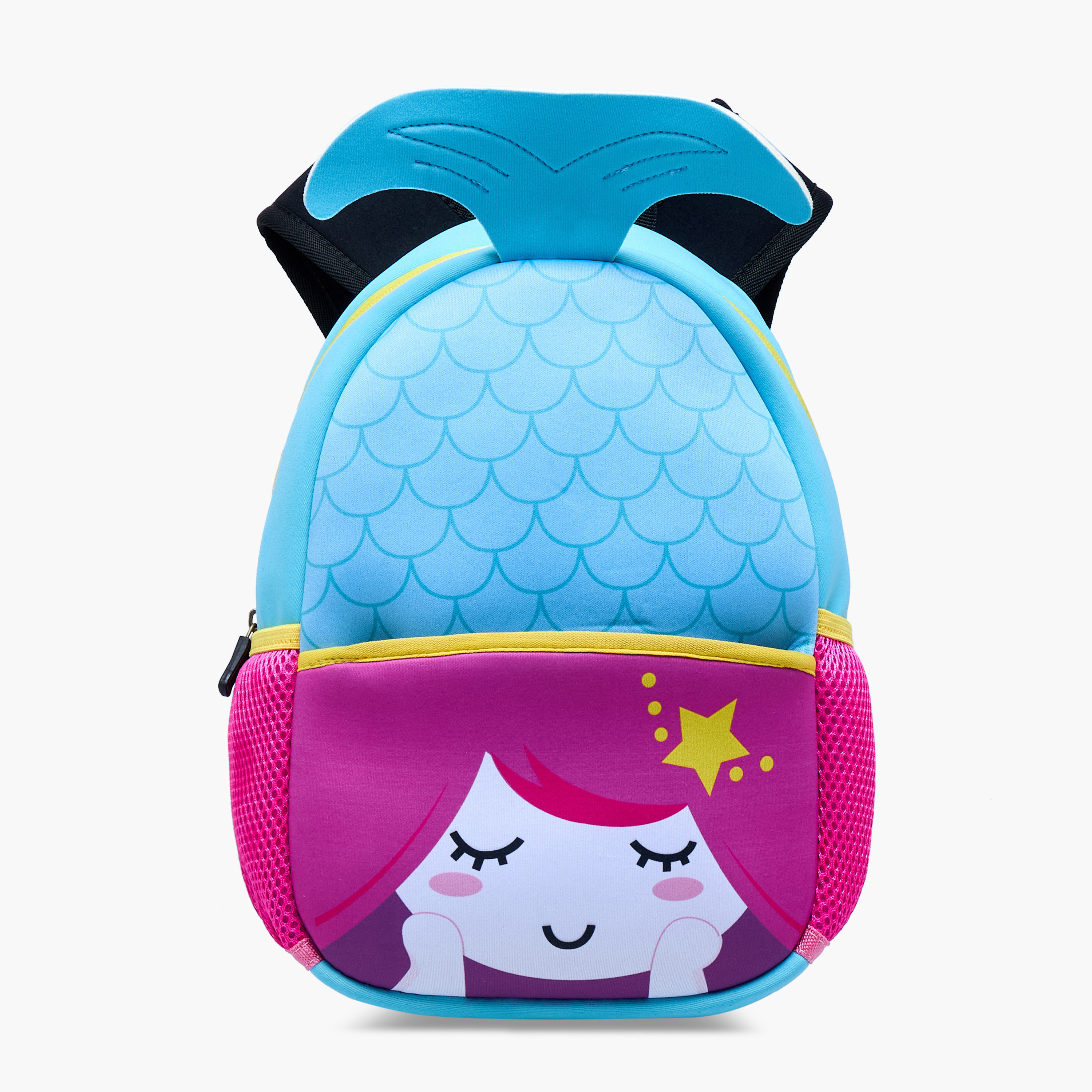 Juniors Mermaid  Applique Backpack with Adjustable Straps and Zip Closure - 12 inches-school-bagsandbackpacks-backpacks-image-1