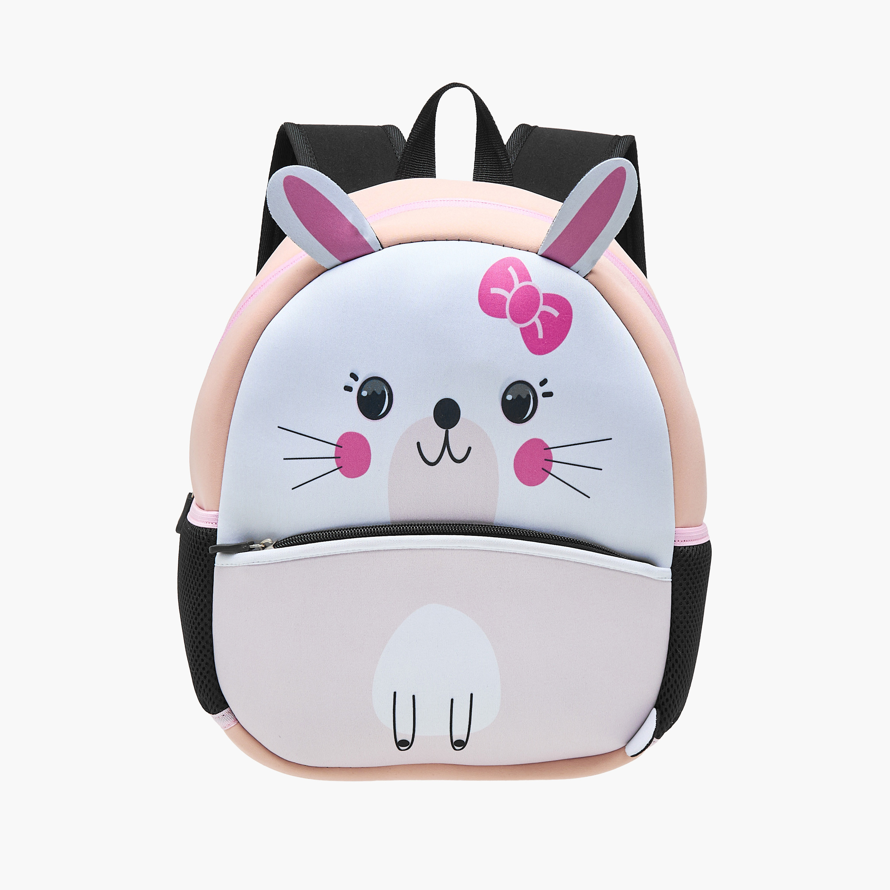 شنطة ظهر بطبعات قطة وحمالات قابلة للتعديل وسحاب إغلاق من جونيورز - 13 بوصة-school-bagsandbackpacks-backpacks-image-1