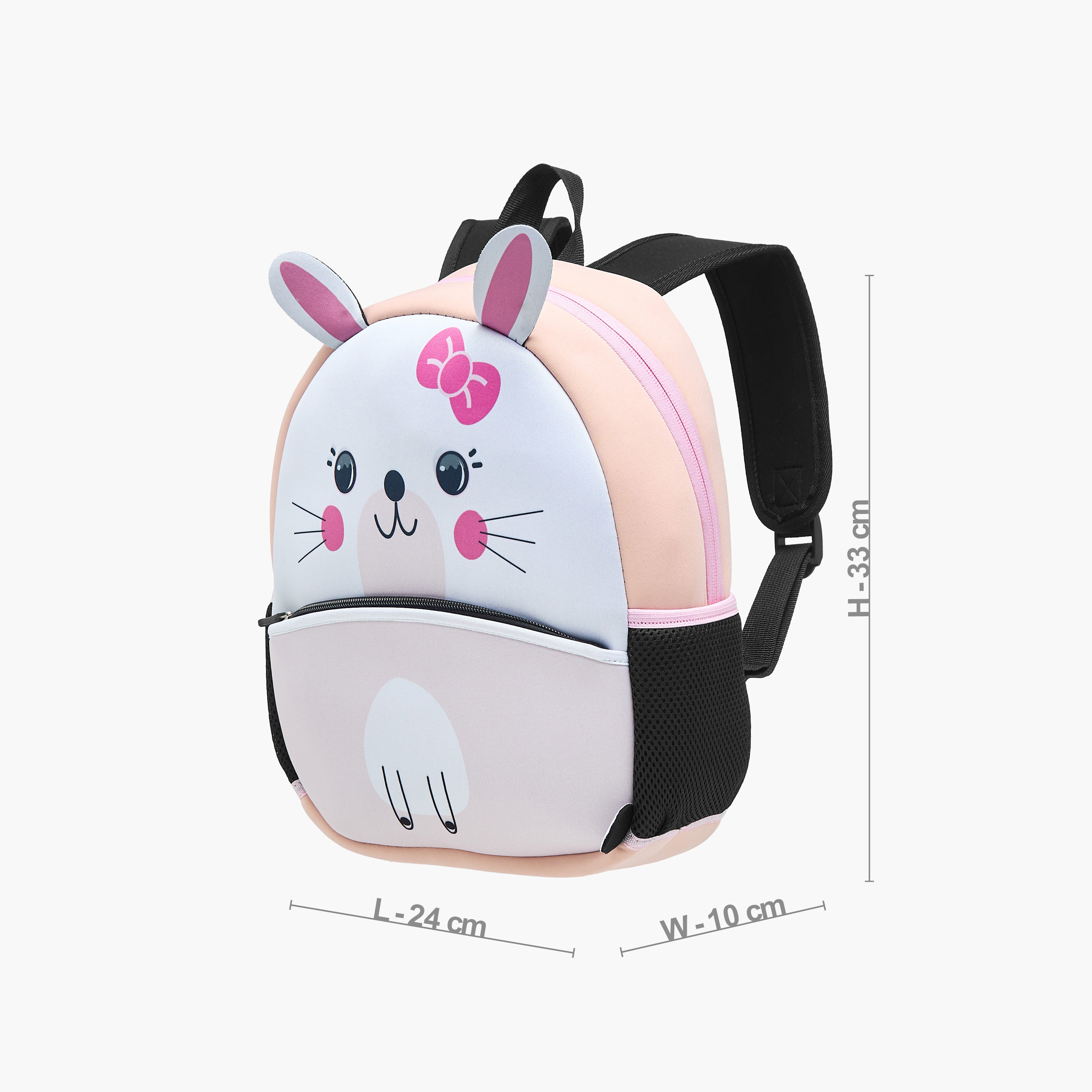شنطة ظهر بطبعات قطة وحمالات قابلة للتعديل وسحاب إغلاق من جونيورز - 13 بوصة-school-bagsandbackpacks-backpacks-image-4