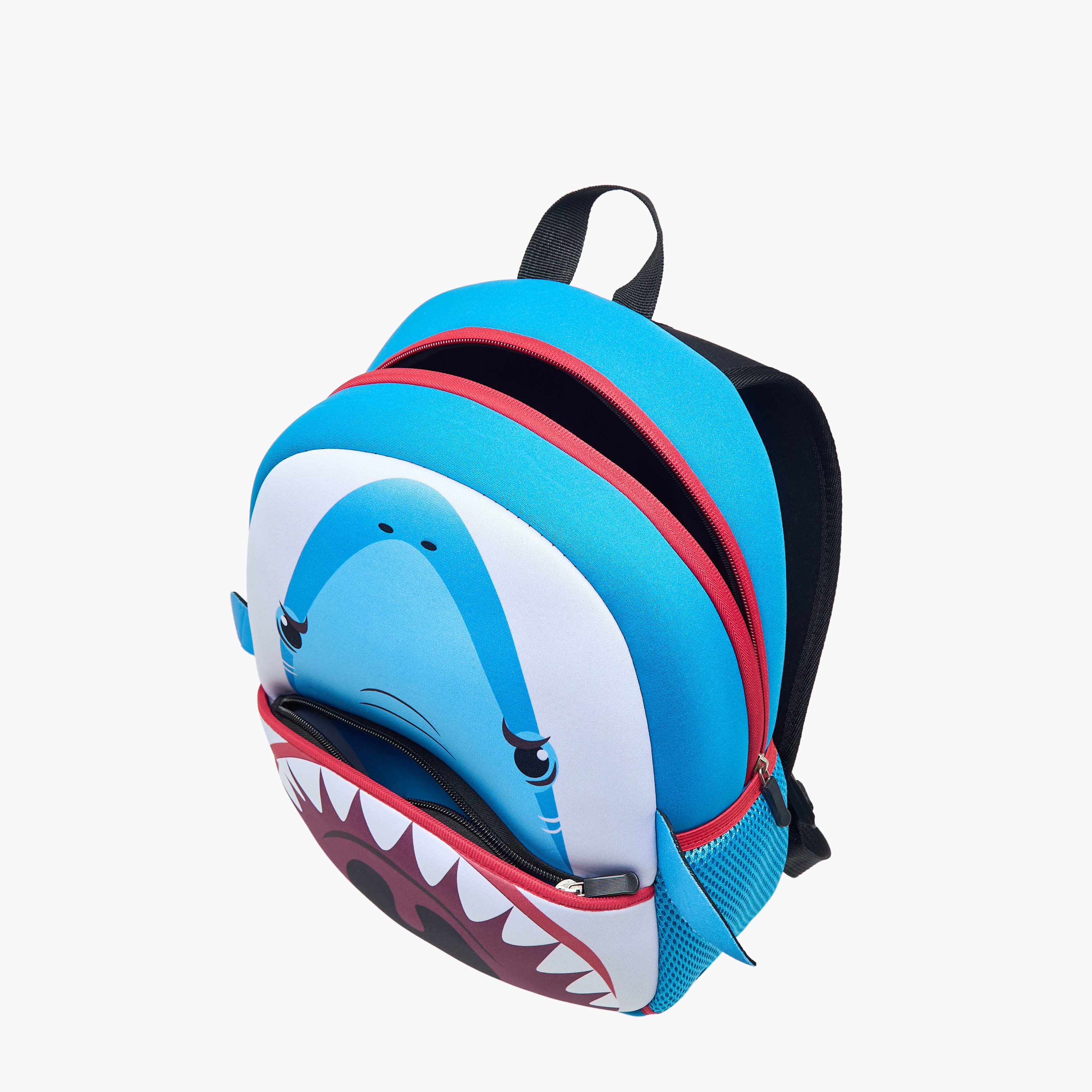 Juniors Shark Print Backpack with Adjustable Straps and Zip Closure - 13 inches-school-bagsandbackpacks-backpacks-image-10
