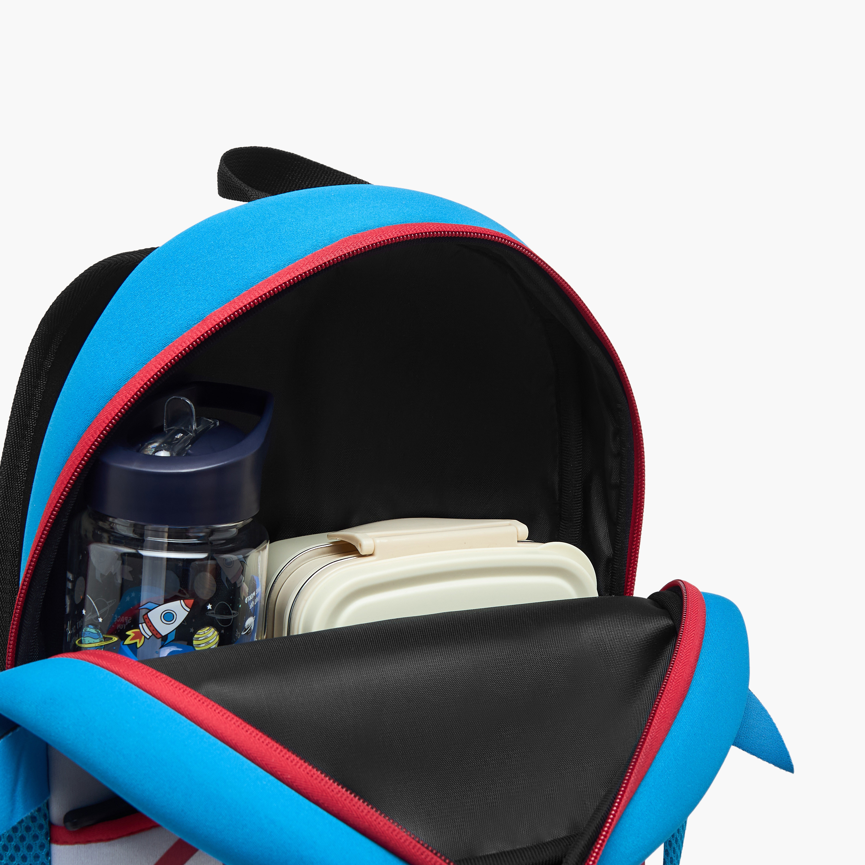 Juniors Shark Print Backpack with Adjustable Straps and Zip Closure - 13 inches-school-bagsandbackpacks-backpacks-image-11