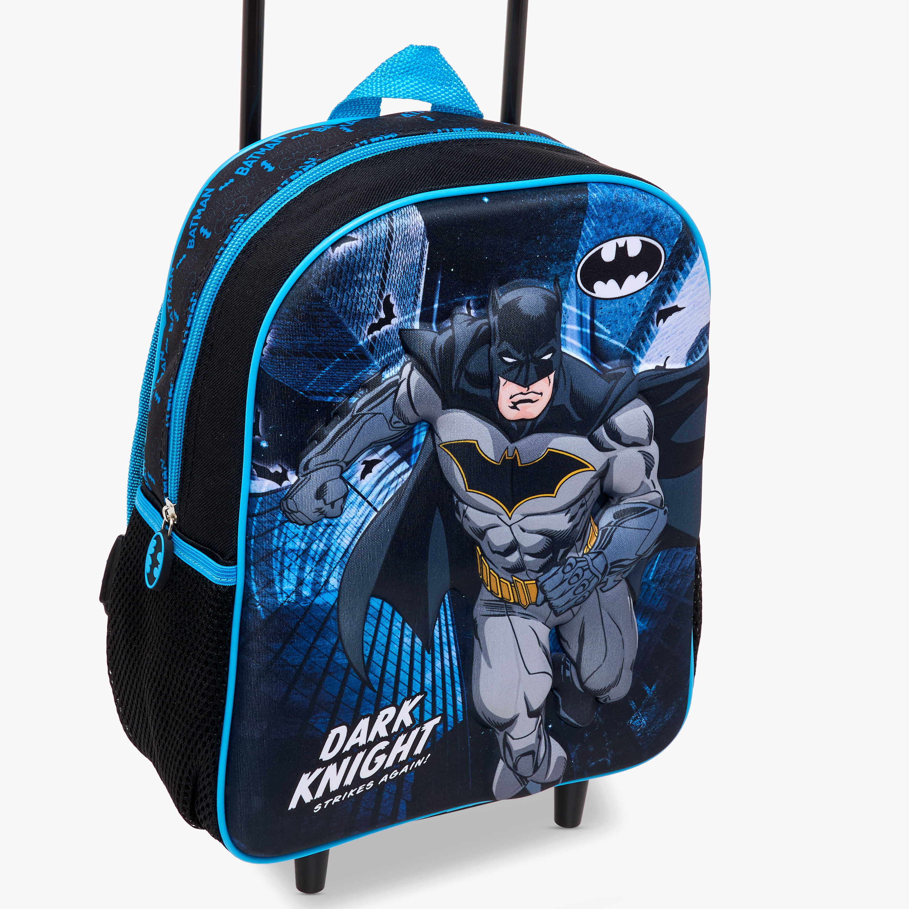 Batman Print 3-Piece Trolley Backpack Set - 12 inches-school-bagsandbackpacks-trolleybags-image-6
