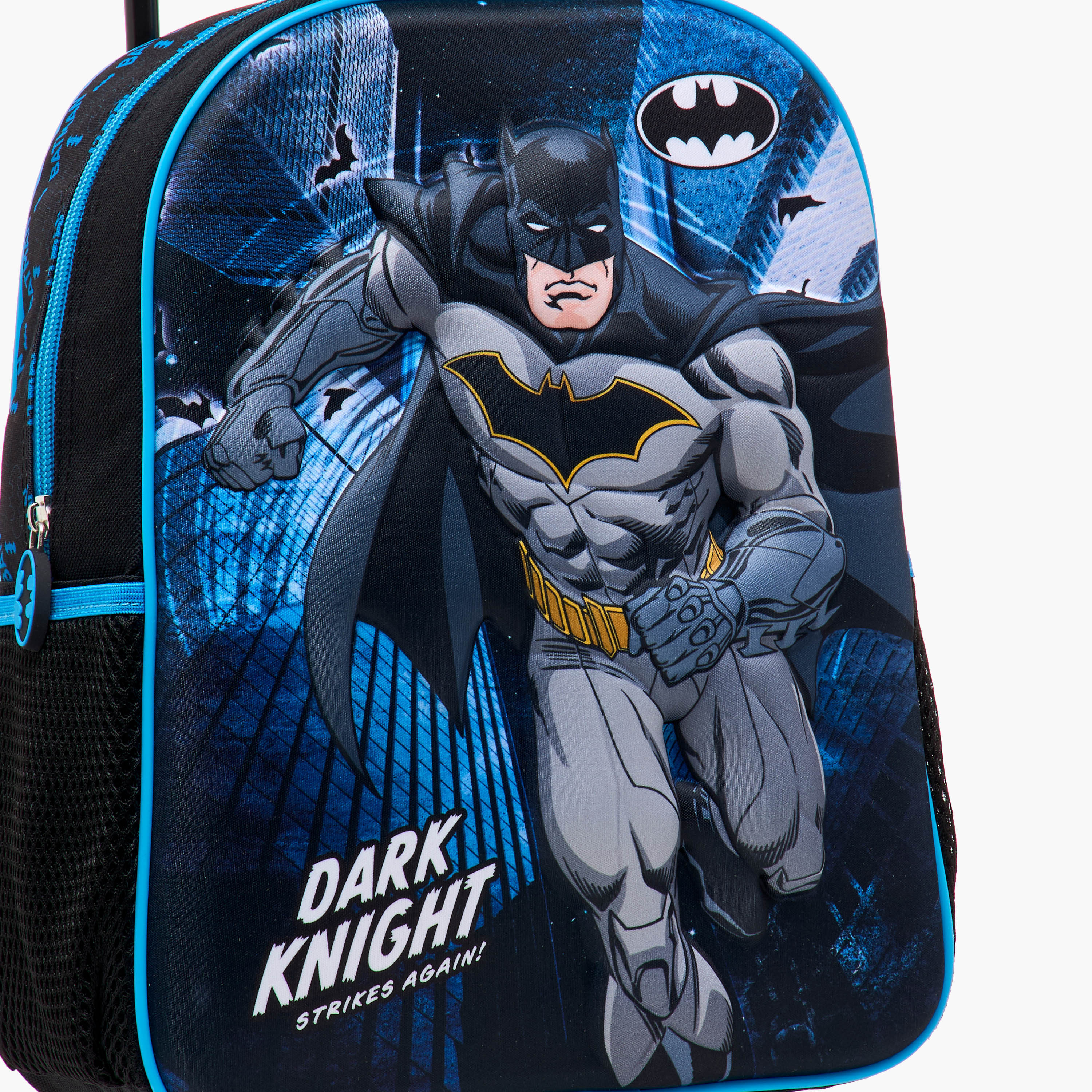 Batman Print 3-Piece Trolley Backpack Set - 12 inches-school-bagsandbackpacks-trolleybags-image-7