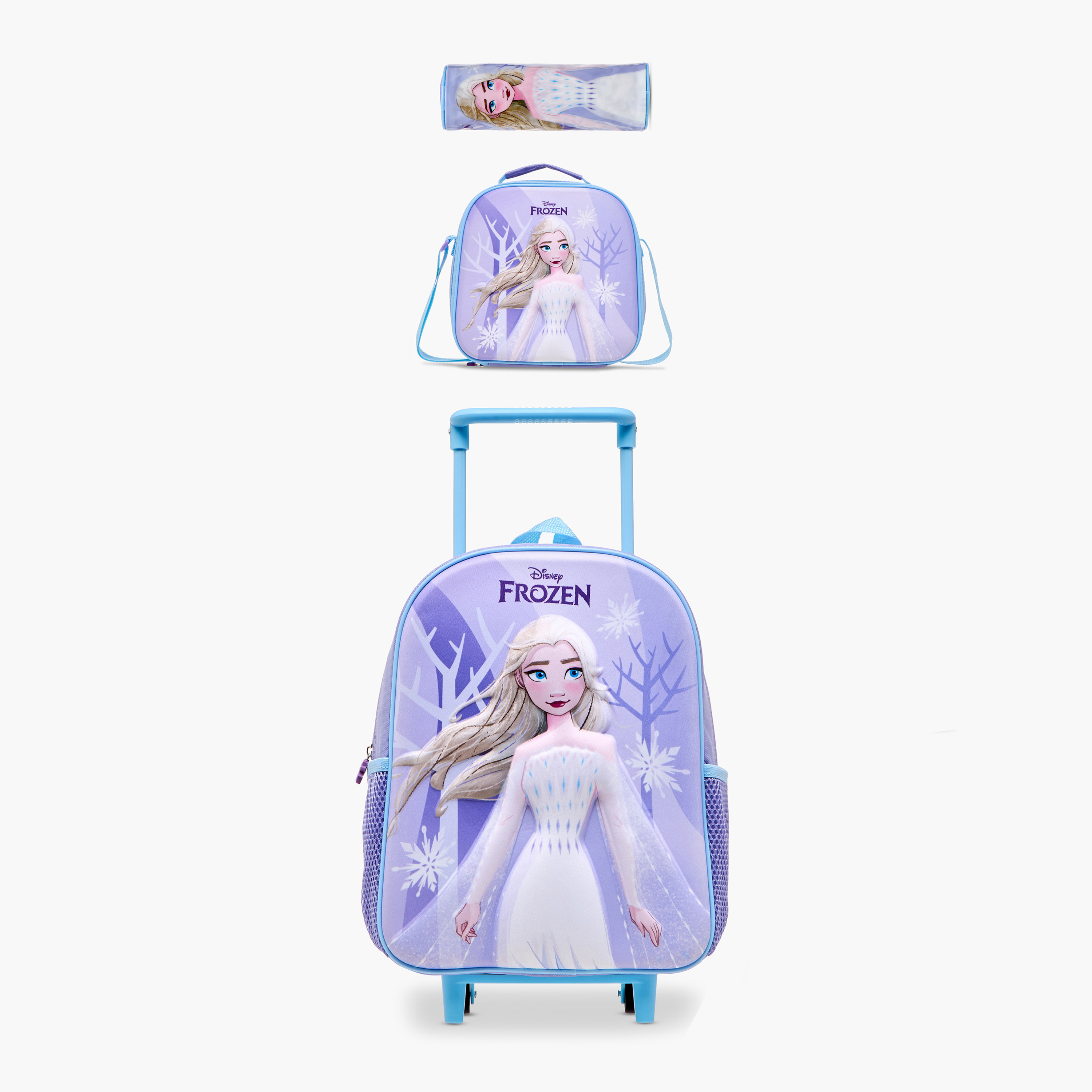 Disney Frozen Print 3-Piece Trolley Backpack Set - 12 inches-school-bagsandbackpacks-trolleybags-image-1
