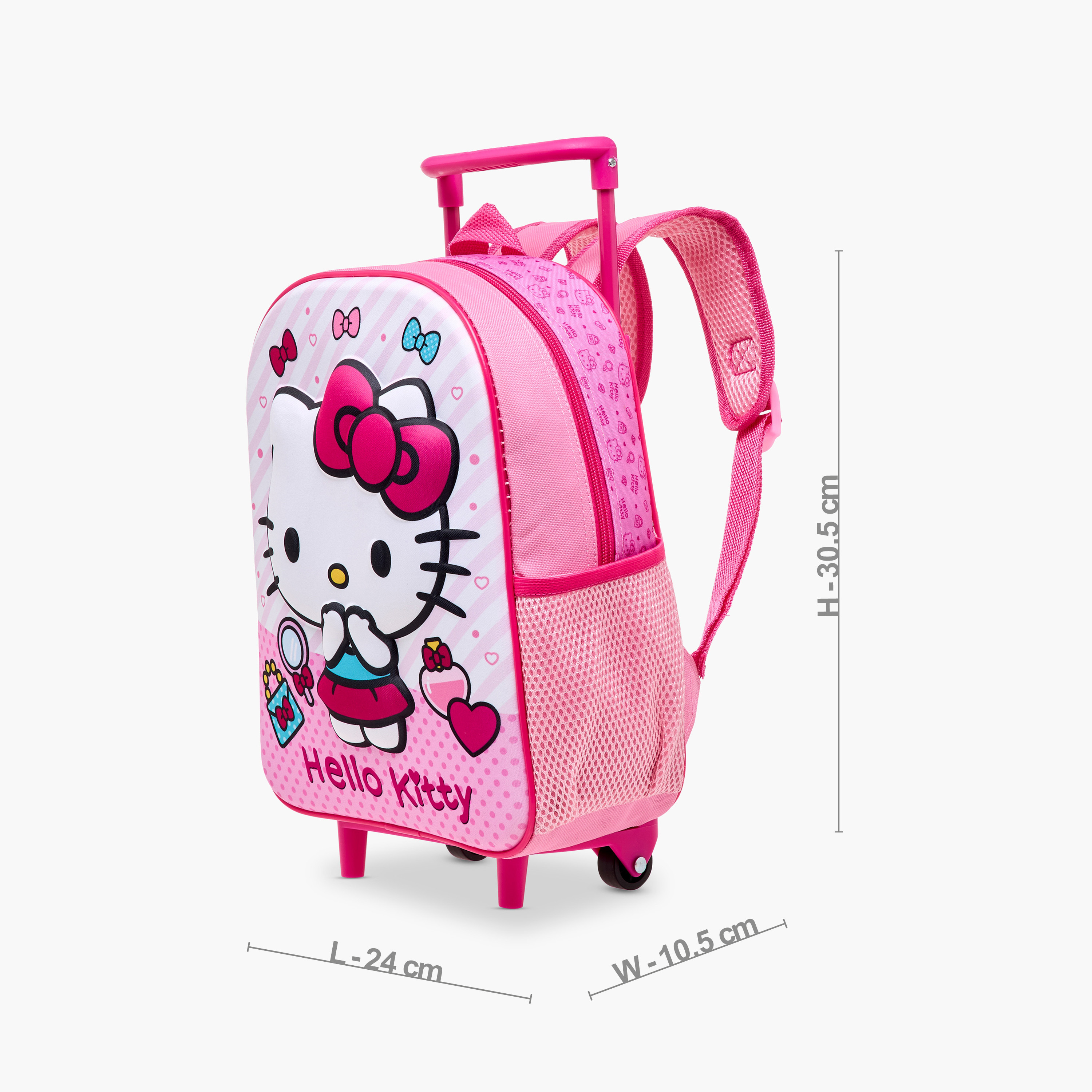 Hello Kitty Print 3-Piece Trolley Backpack Set - 12 inches-school-bagsandbackpacks-trolleybags-image-3