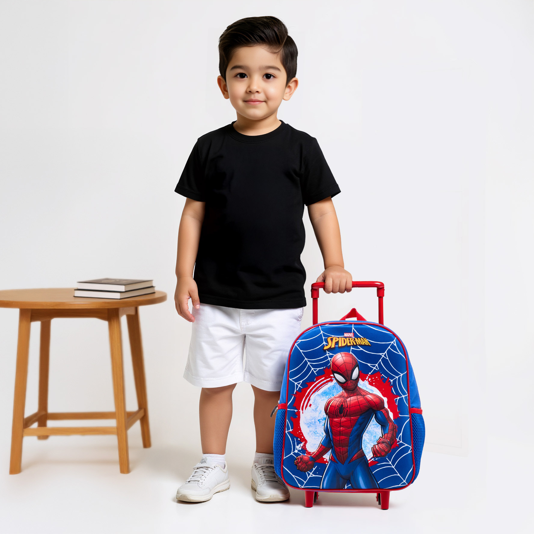 Spider-Man Print 3-Piece Trolley Backpack Set - 12 inches-school-bagsandbackpacks-trolleybags-image-2
