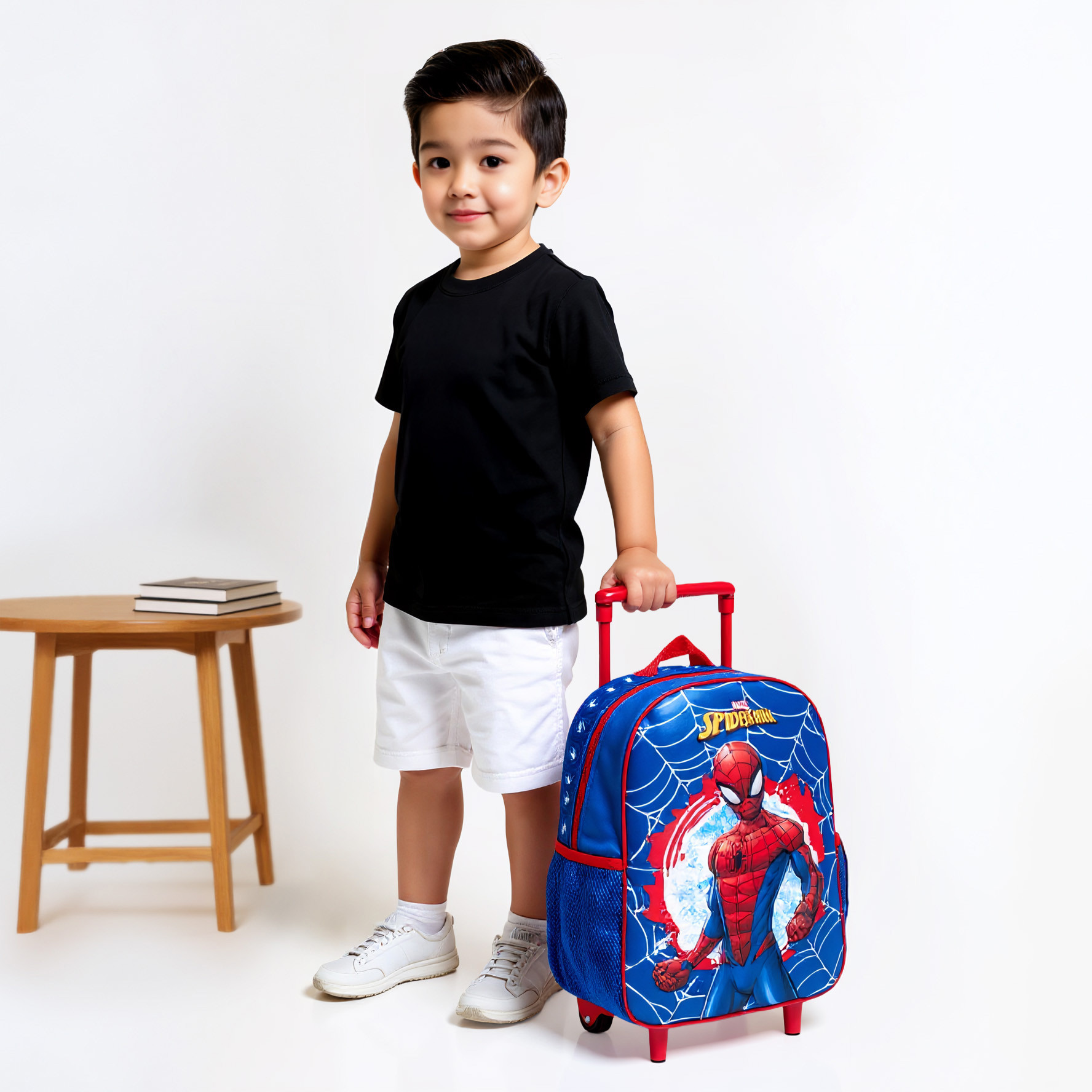 Spider-Man Print 3-Piece Trolley Backpack Set - 12 inches-school-bagsandbackpacks-trolleybags-image-3