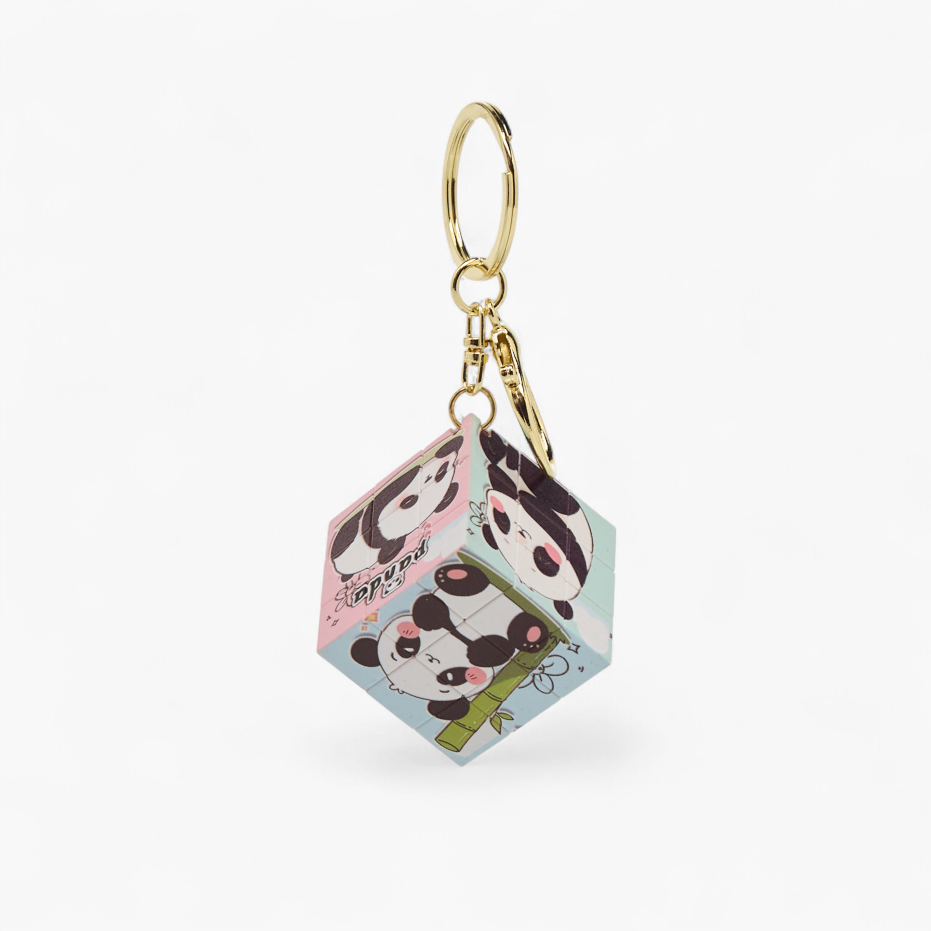 Panda Puzzle Cube Charm Keyring with Lobster Hook-girls-accessories-keyringsandbagcharms-image-1