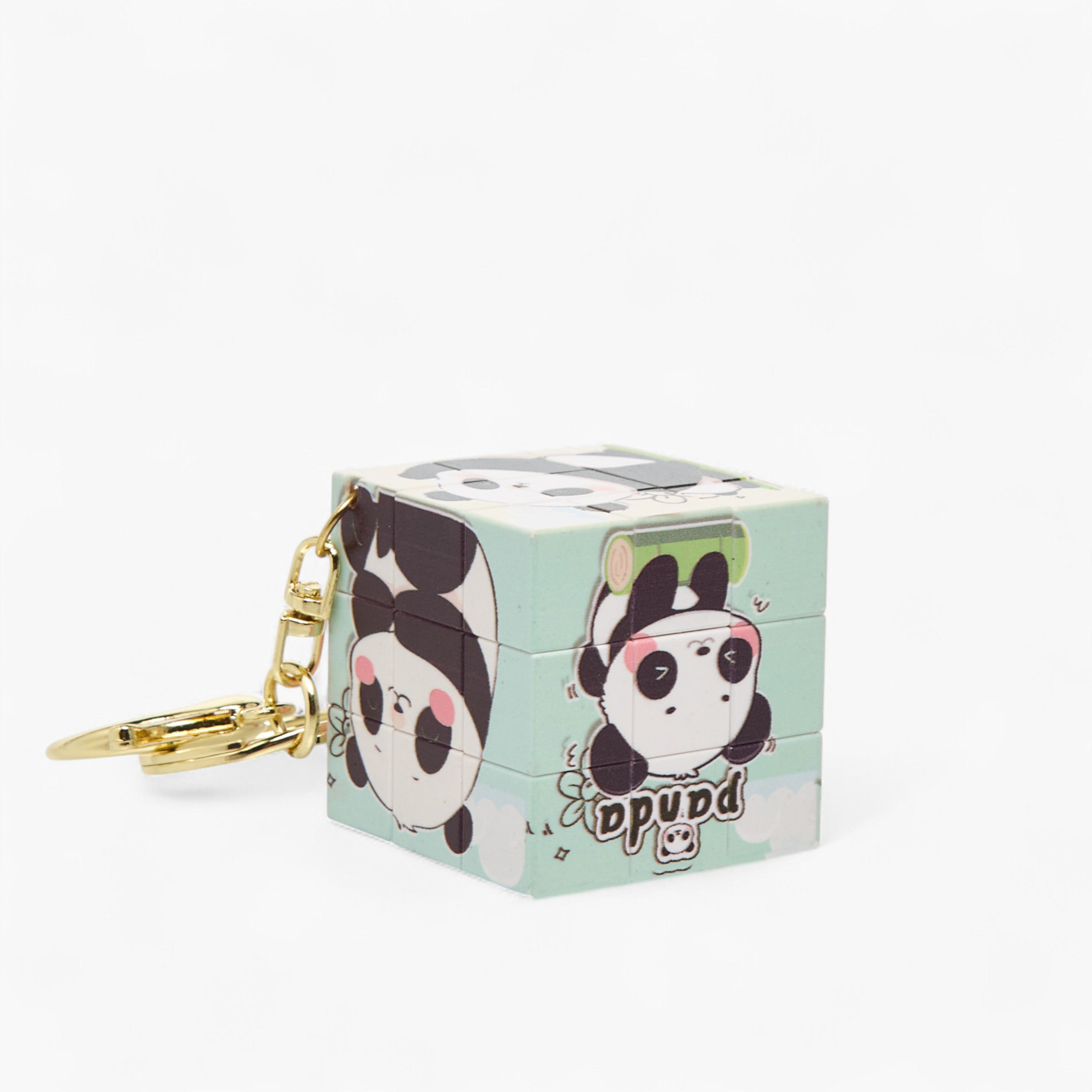 Panda Puzzle Cube Charm Keyring with Lobster Hook-girls-accessories-keyringsandbagcharms-image-3