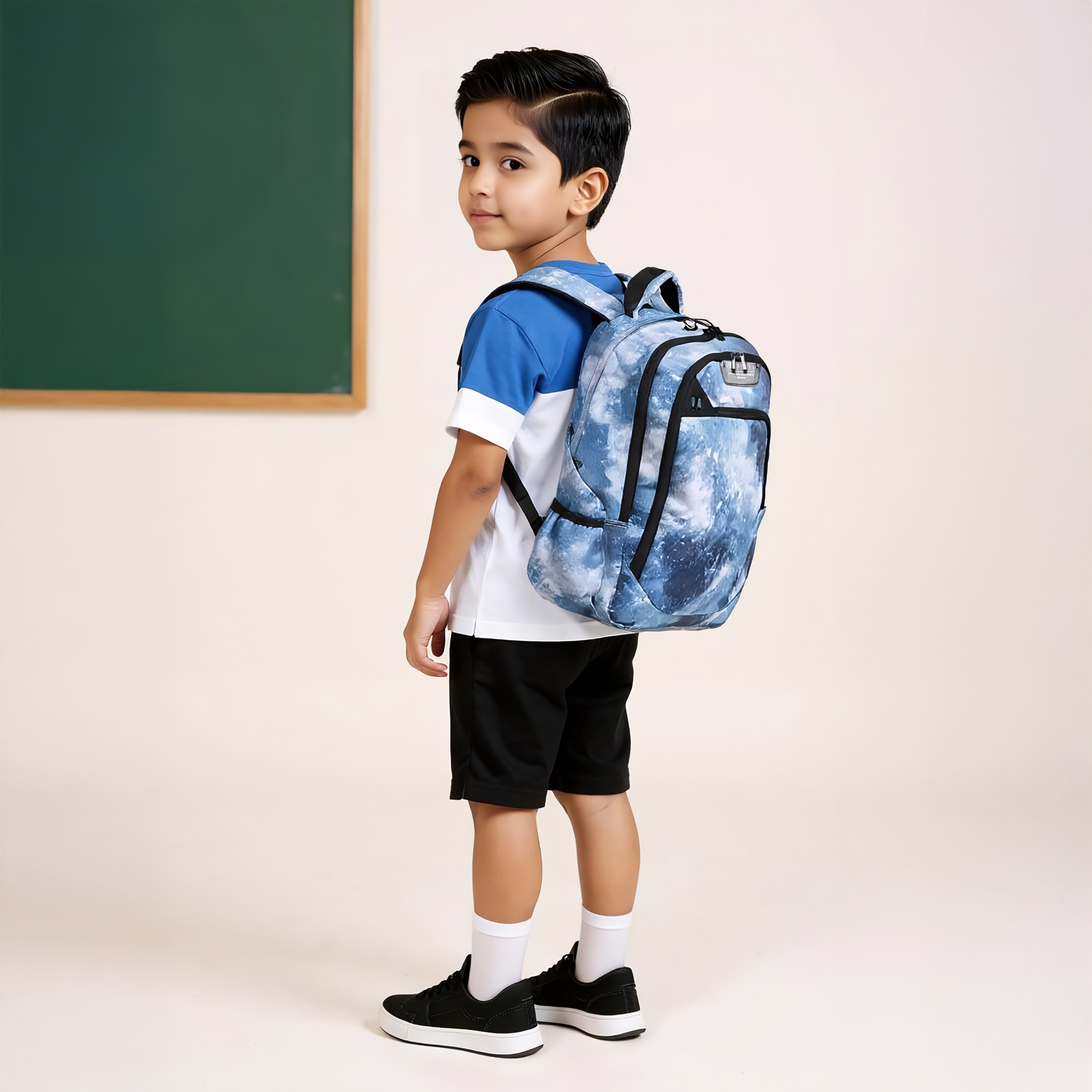 Spirit Galaxy Print 18.5 inch Backpack with Adjustable Shoulder Straps - 47x33x15 cms-school-bagsandbackpacks-backpacks-image-2