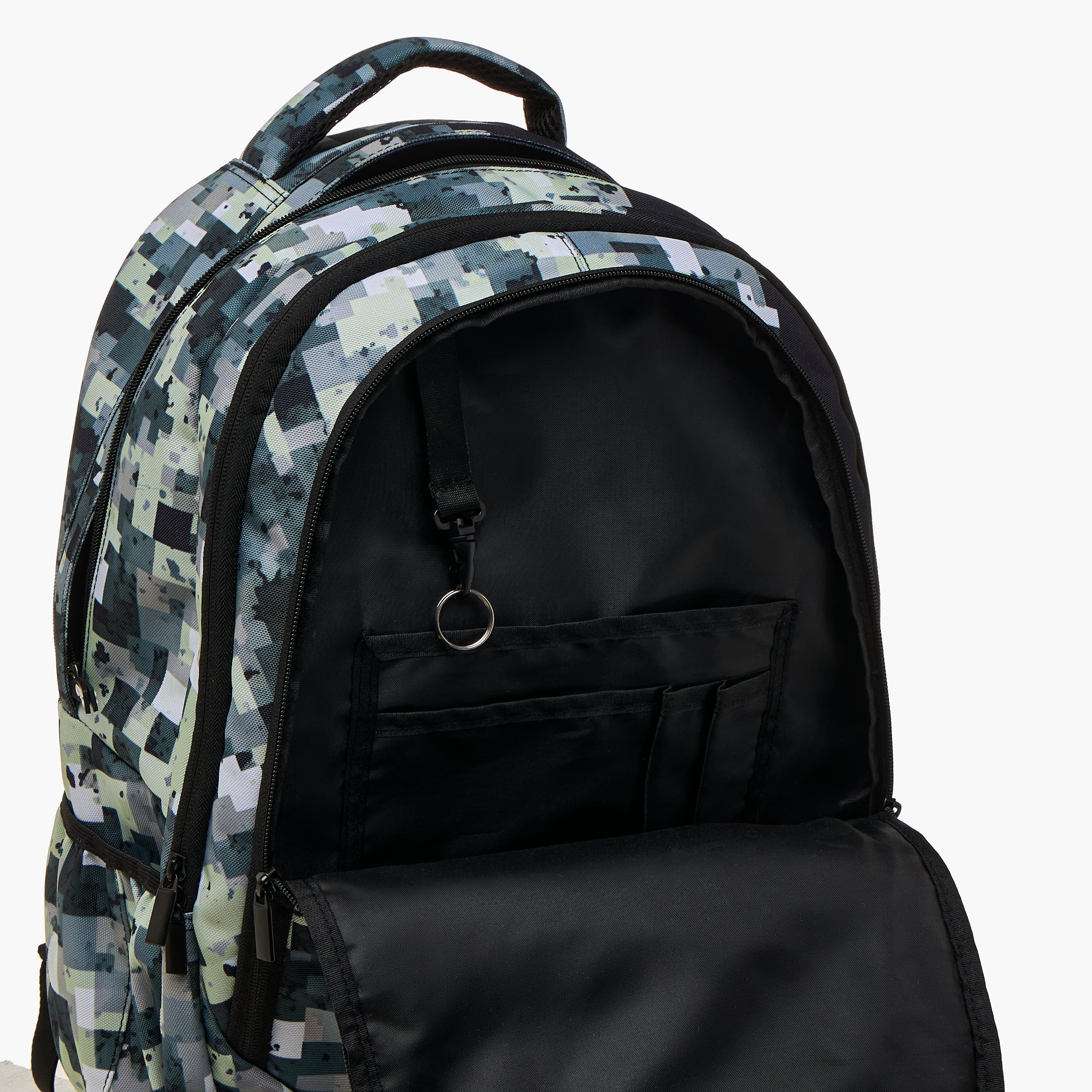 Spirit Pixel Print 18.5-inch Backpack with Adjustable Straps and Zip Closure - 47x33x15 cms-school-bagsandbackpacks-backpacks-image-12