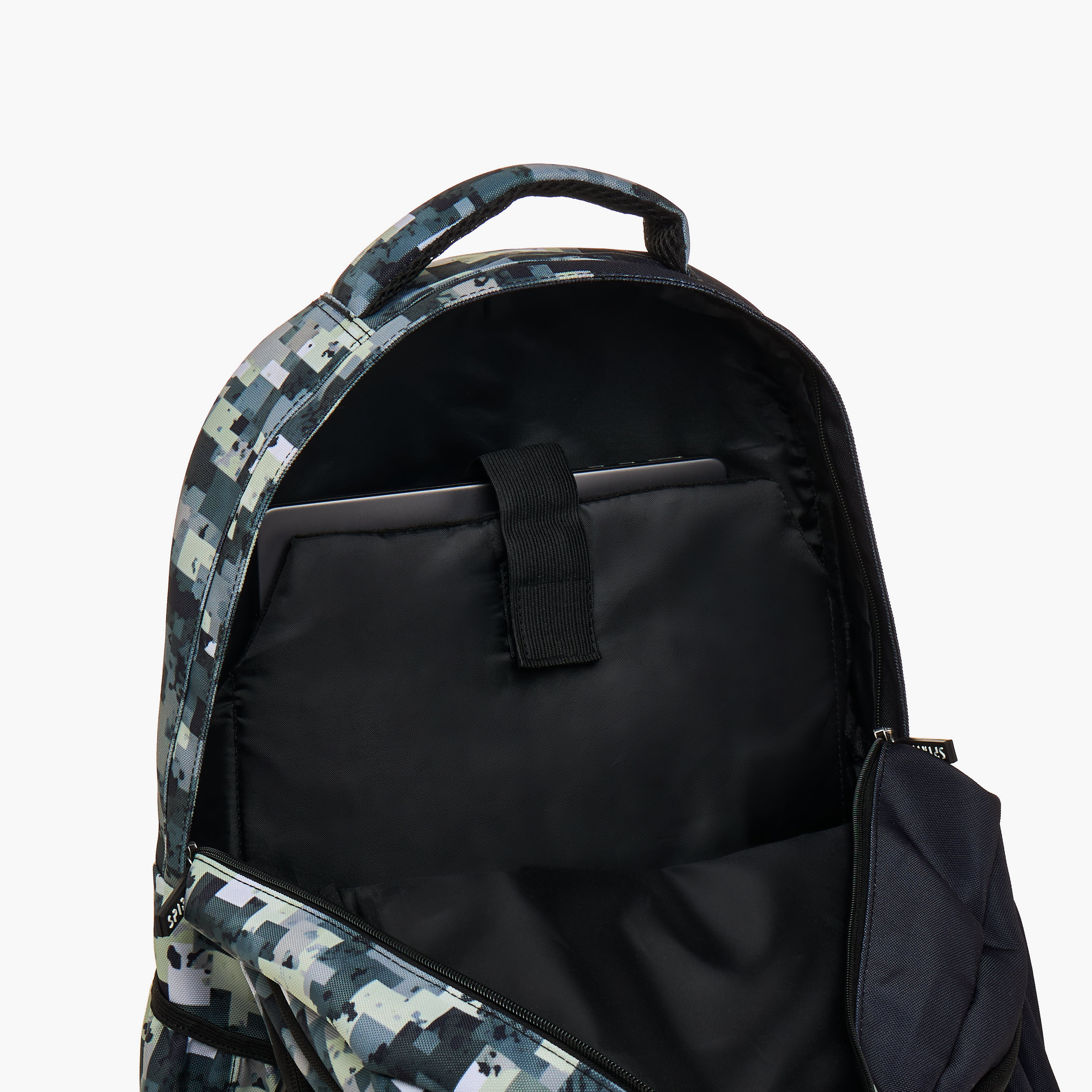 Spirit Pixel Print 18.5-inch Backpack with Adjustable Straps and Zip Closure - 47x33x15 cms-school-bagsandbackpacks-backpacks-image-13