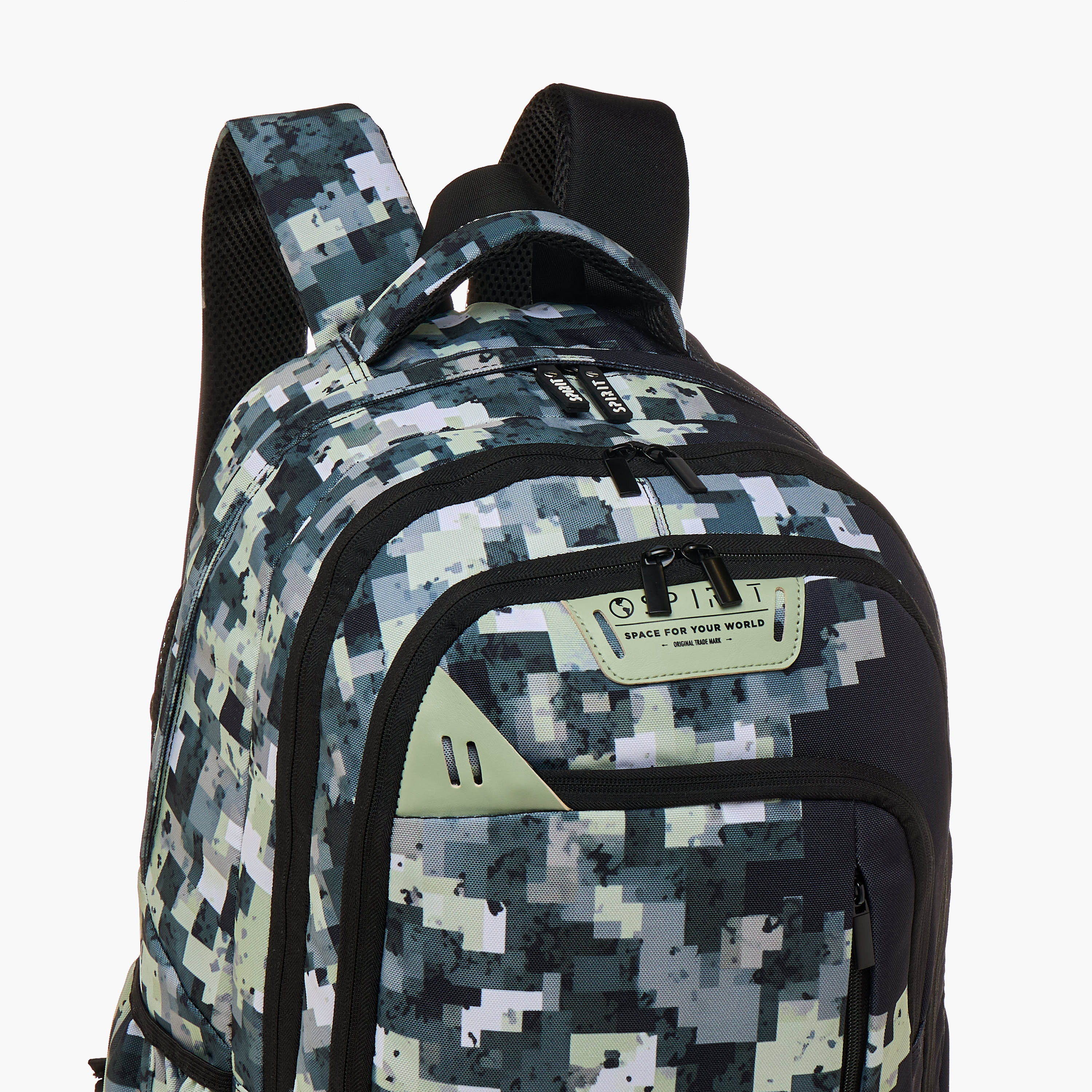 Spirit Pixel Print 18.5-inch Backpack with Adjustable Straps and Zip Closure - 47x33x15 cms-school-bagsandbackpacks-backpacks-image-10