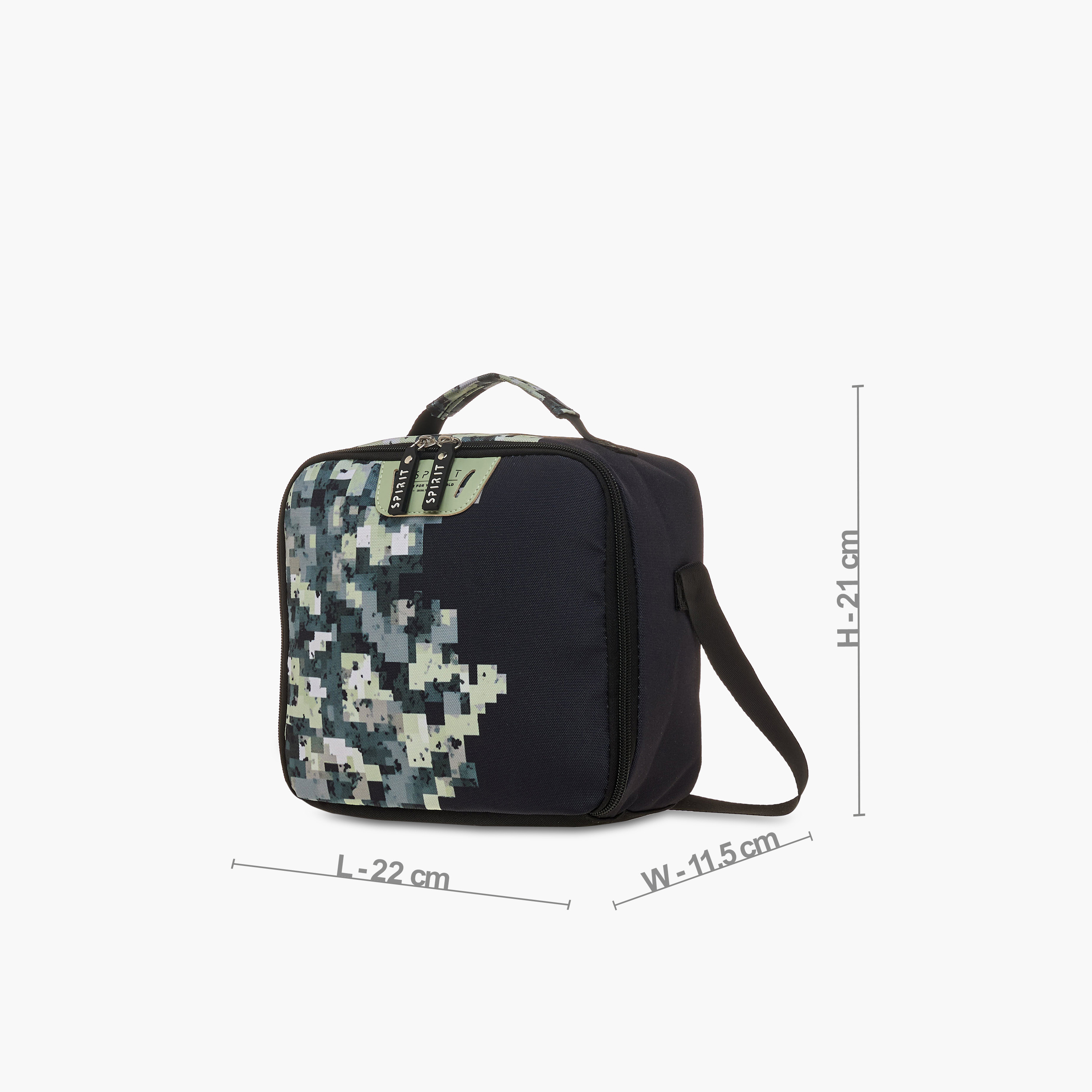 Spirit Pixel Print Lunch Bag with Adjustable Strap and Zip Closure-school-lunchessentials-lunchbags-image-2