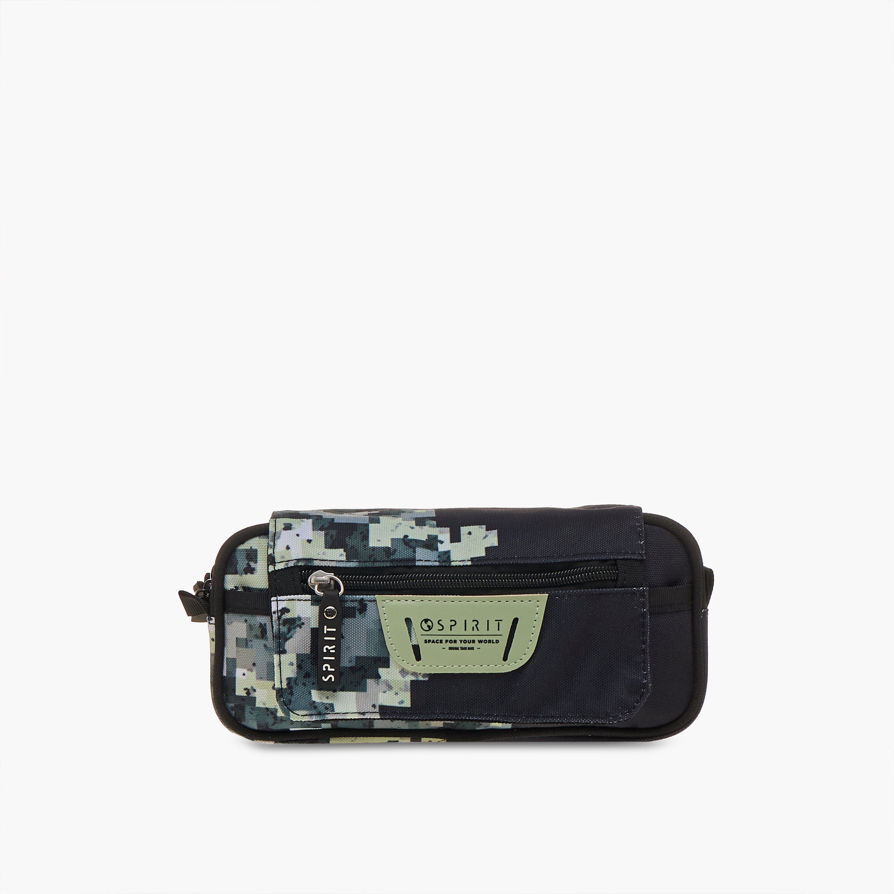 Spirit Pixel Print Pencil Pouch with Zip Closure-school-stationery-pencilcases-image-1