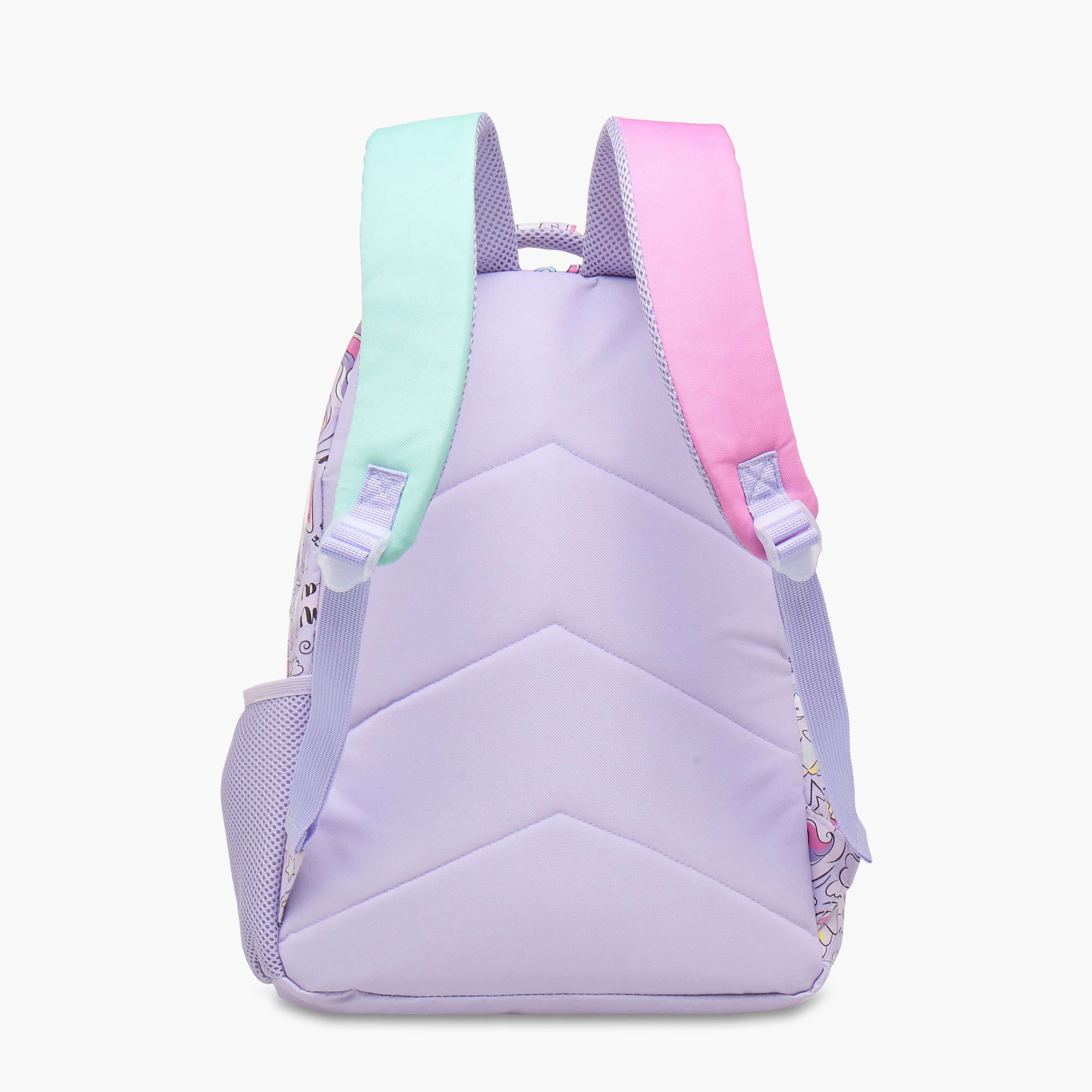 Juniors Unicorn Print Backpack with Adjustable Straps and Pom-Pom Charm - 16 inches-school-bagsandbackpacks-backpacks-image-7