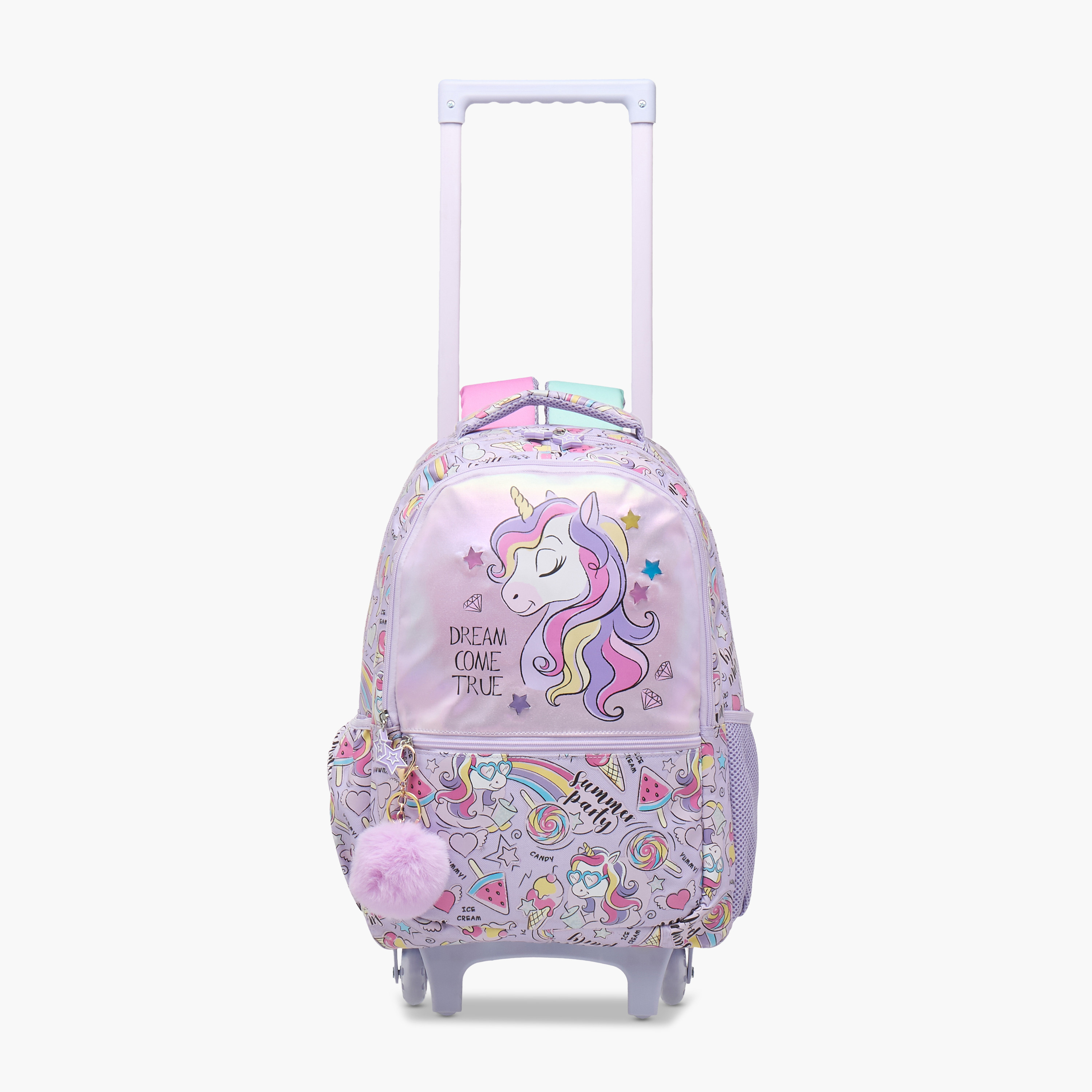Juniors Unicorn Trolley Bag for Girls 5-8 Years with Adjustable Strap -school-bagsandbackpacks-trolleybags-image-1