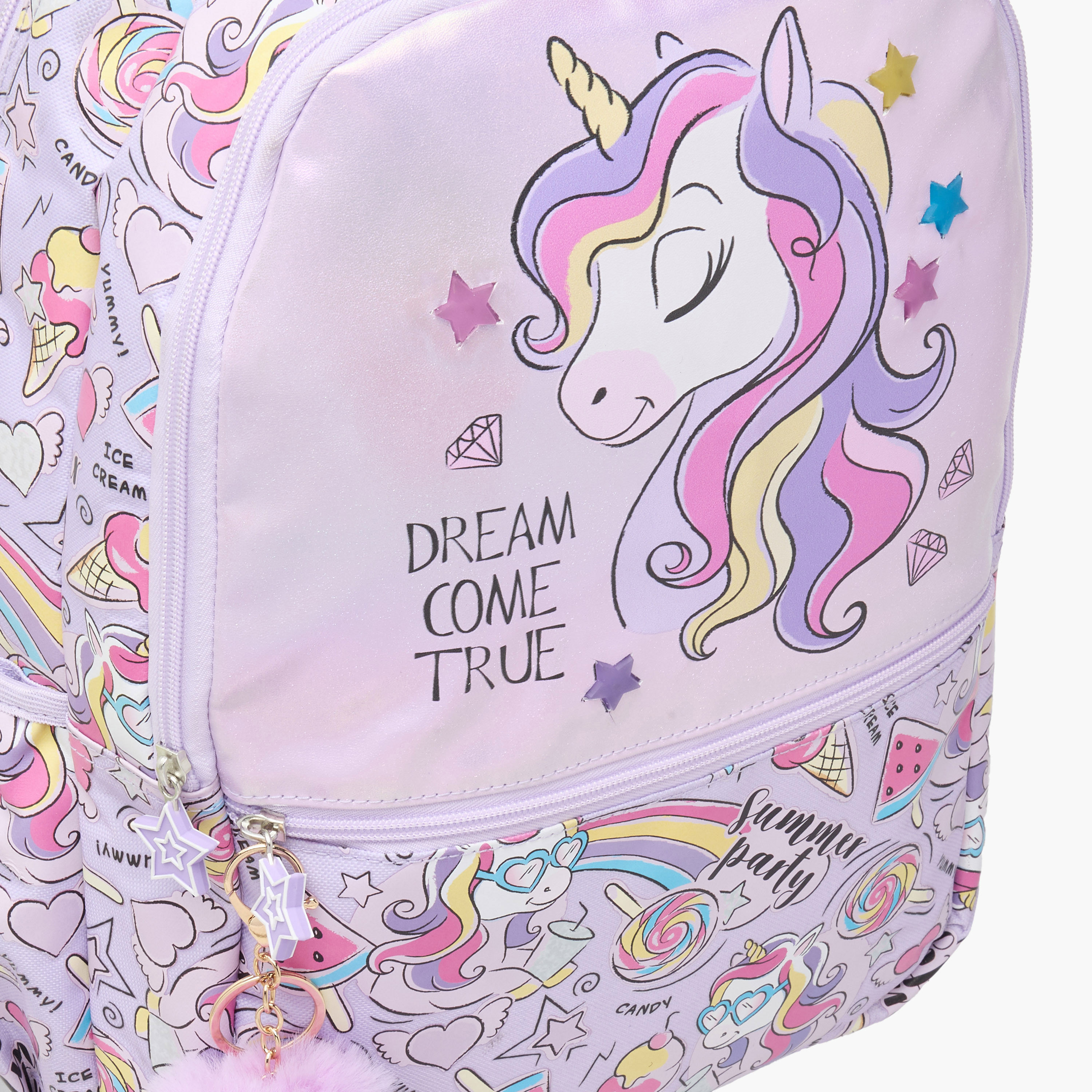 Juniors Unicorn Trolley Bag for Girls 5-8 Years with Adjustable Strap -school-bagsandbackpacks-trolleybags-image-12
