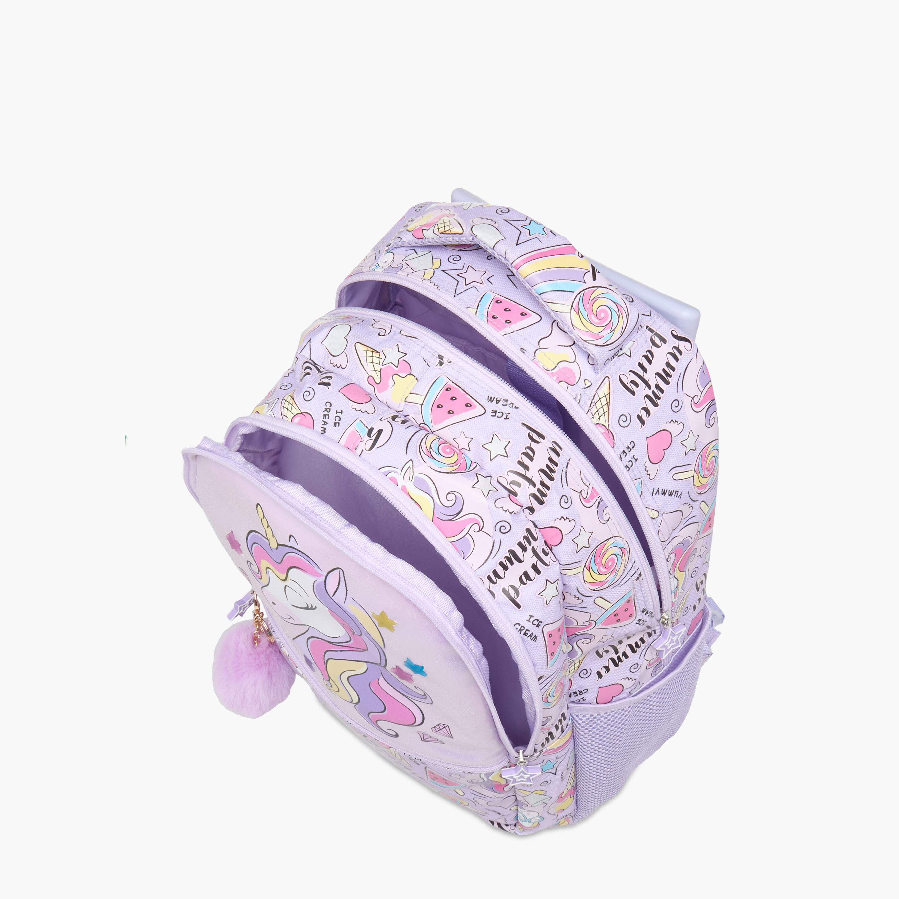 Juniors Unicorn Trolley Bag for Girls 5-8 Years with Adjustable Strap -school-bagsandbackpacks-trolleybags-image-3
