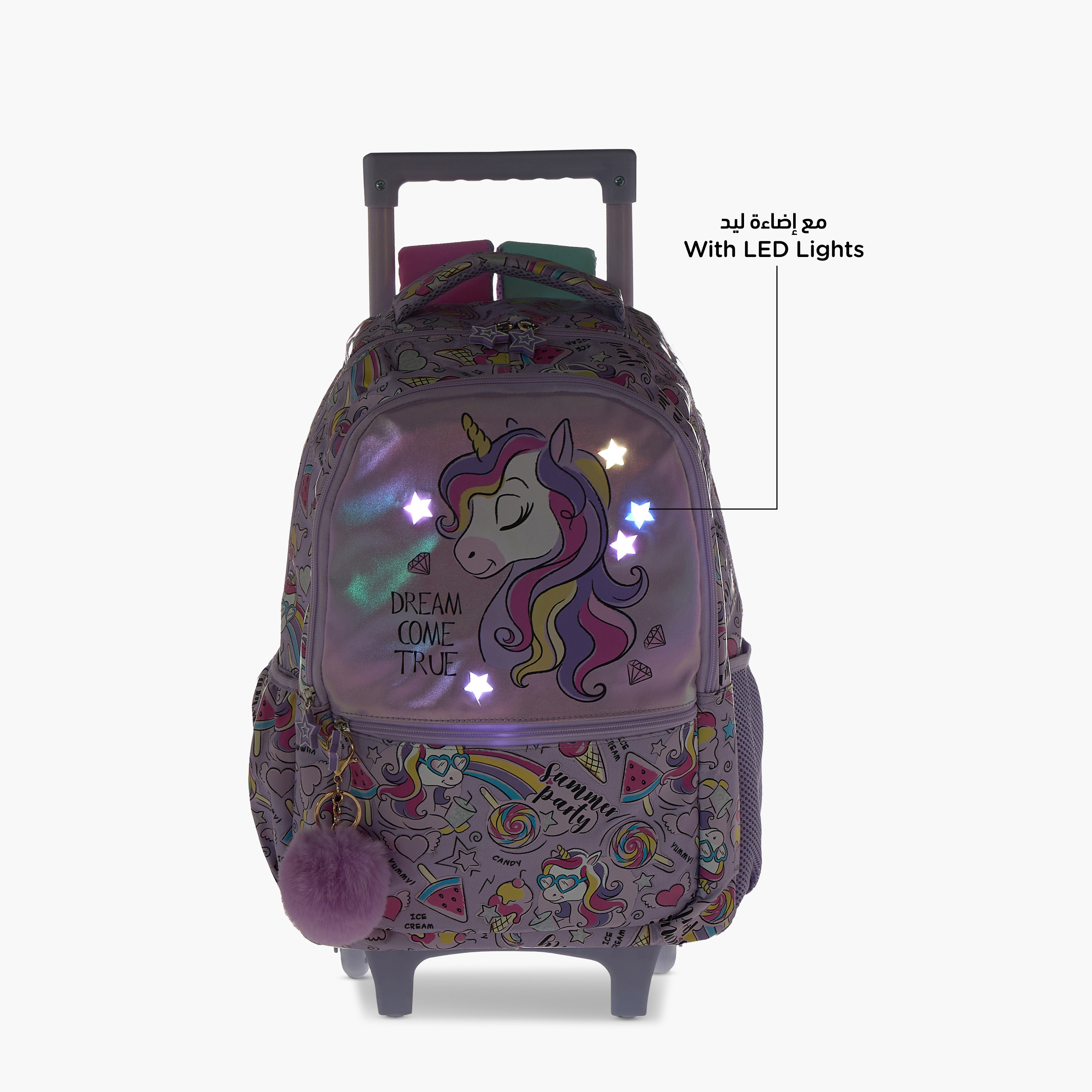 Juniors Unicorn Trolley Bag for Girls 5-8 Years with Adjustable Strap -school-bagsandbackpacks-trolleybags-image-5