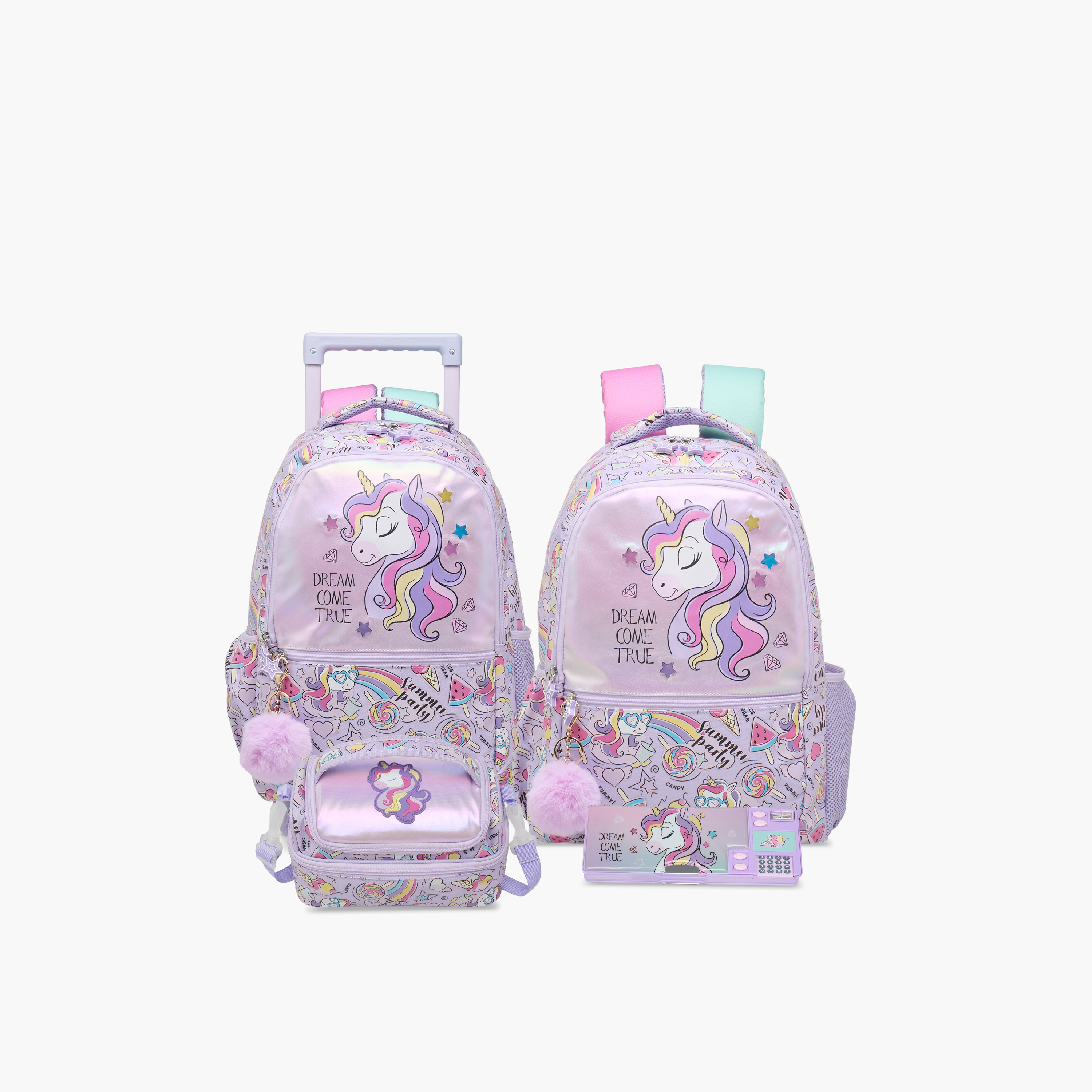 Juniors Unicorn Trolley Bag for Girls 5-8 Years with Adjustable Strap -school-bagsandbackpacks-trolleybags-image-6
