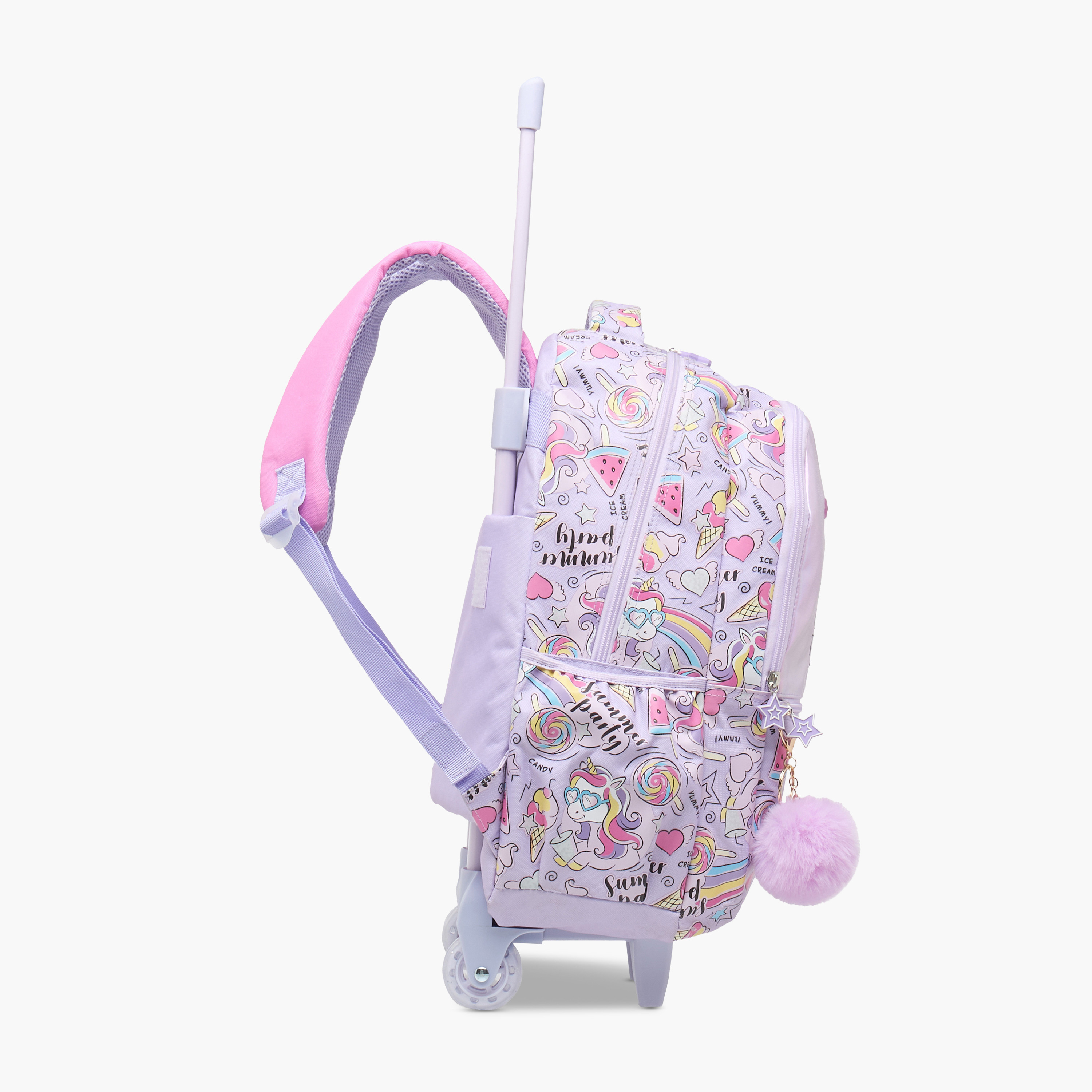 Juniors Unicorn Trolley Bag for Girls 5-8 Years with Adjustable Strap -school-bagsandbackpacks-trolleybags-image-8