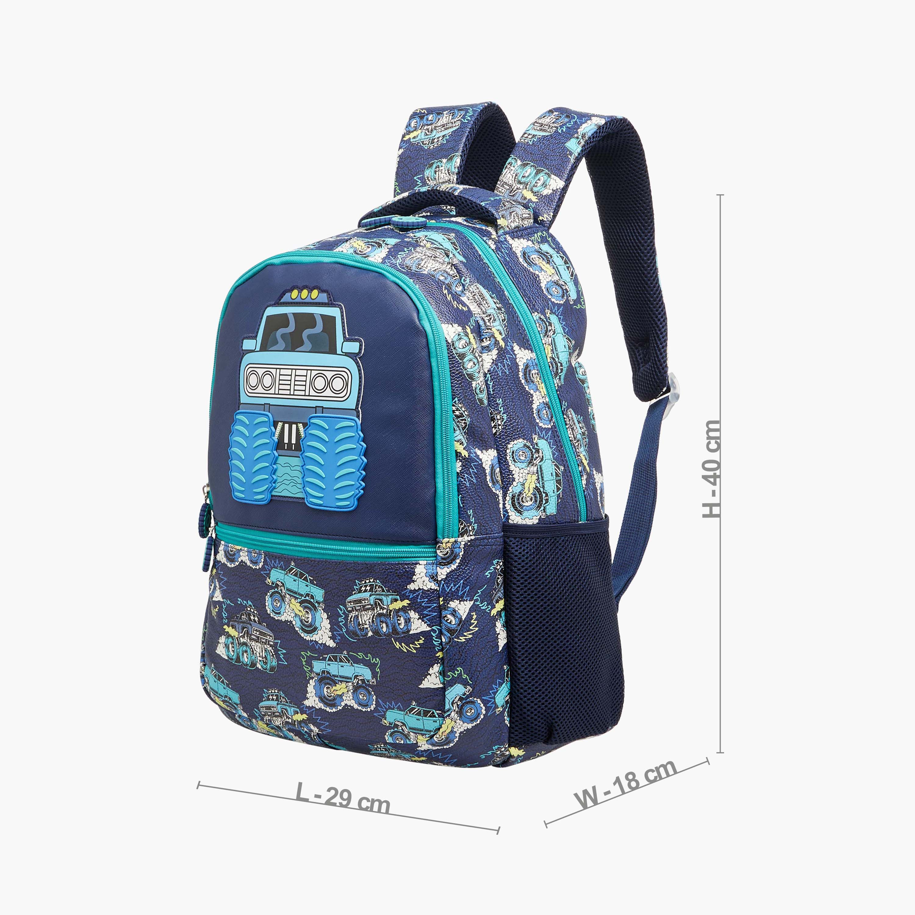 شنطة ظهر بطبعات مركبات الوحوش وسحّاب إغلاق من جونيورز - 16 بوصة-school-bagsandbackpacks-backpacks-image-4
