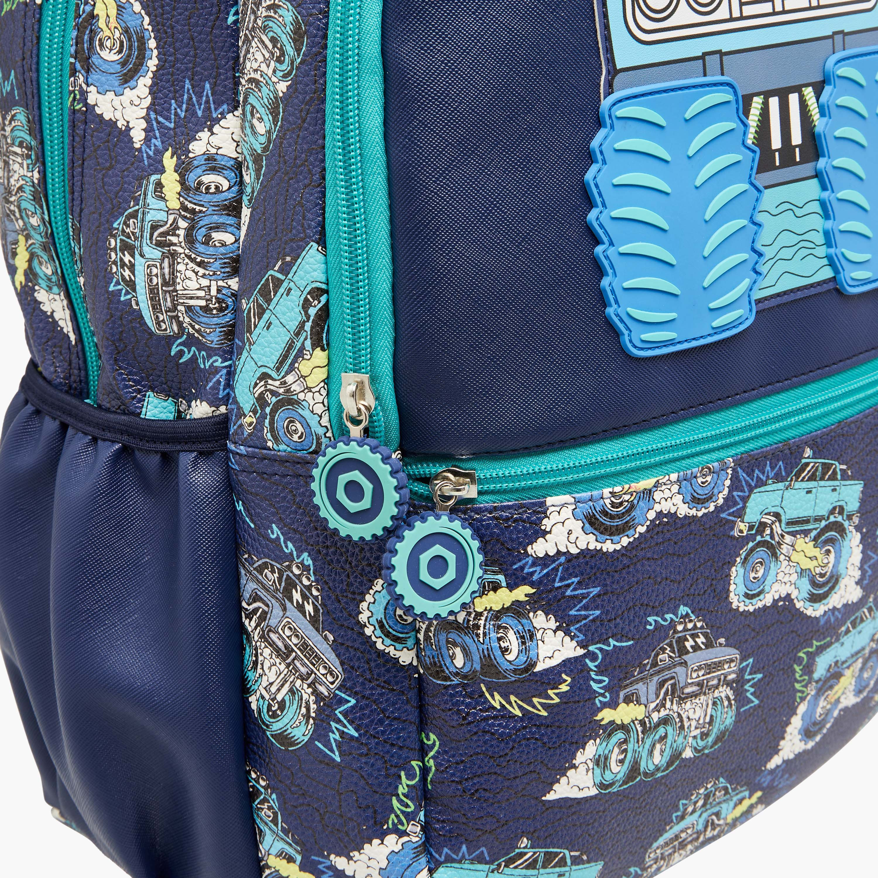 شنطة ظهر بطبعات مركبات الوحوش وسحّاب إغلاق من جونيورز - 16 بوصة-school-bagsandbackpacks-backpacks-image-9