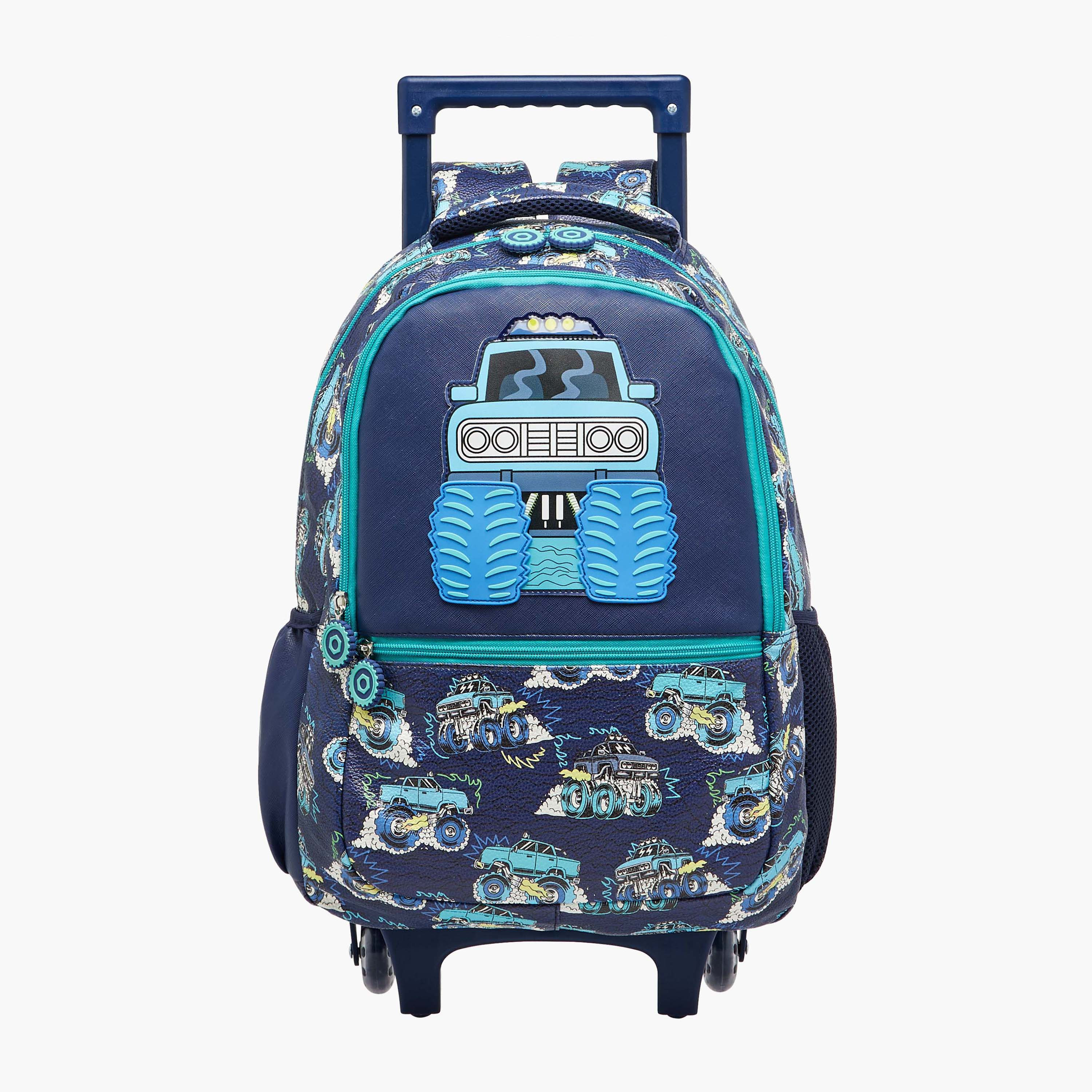 Juniors Vehicles Trolley Bag for Boys 5-8 Years with Adjustable Strap -school-bagsandbackpacks-trolleybags-image-1
