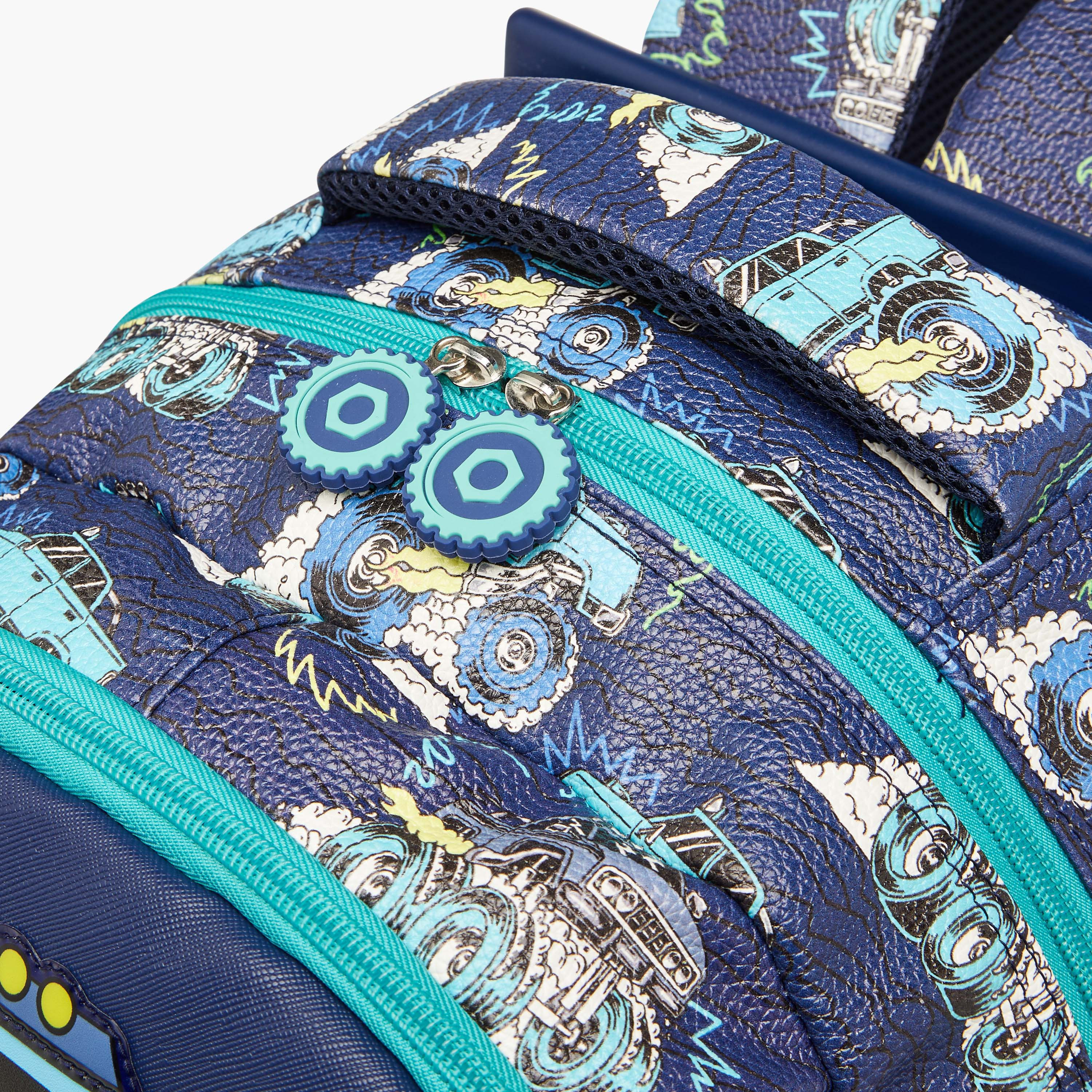 Juniors Vehicles Trolley Bag for Boys 5-8 Years with Adjustable Strap -school-bagsandbackpacks-trolleybags-image-13