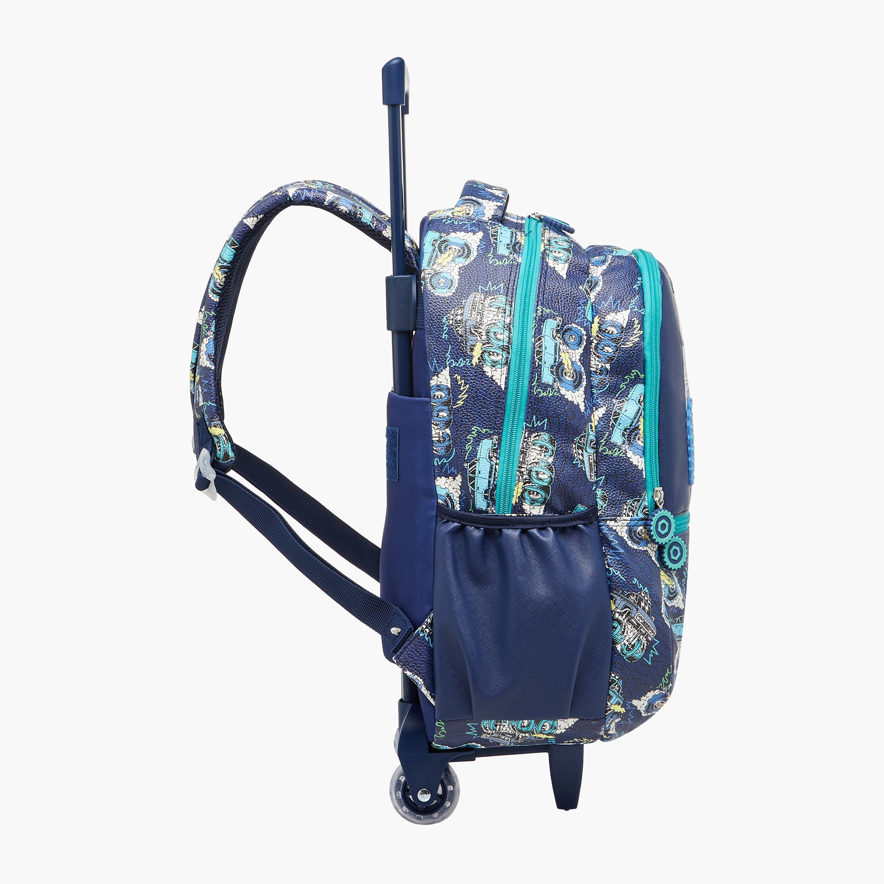 Juniors Vehicles Trolley Bag for Boys 5-8 Years with Adjustable Strap -school-bagsandbackpacks-trolleybags-image-3