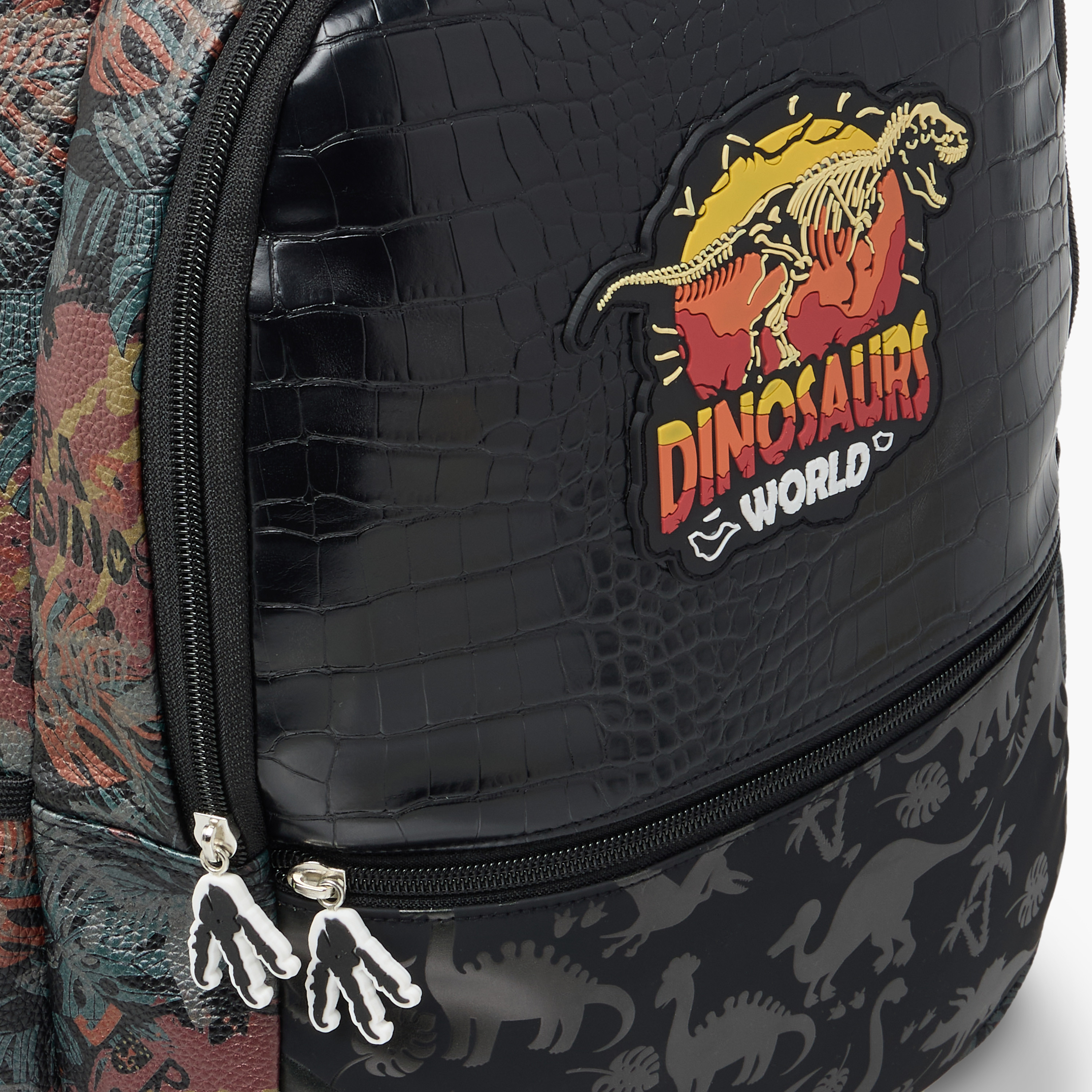 Juniors Dinosaurs World Print Backpack with Adjustable Straps and Zip Closure - 16 inches-school-bagsandbackpacks-backpacks-image-9