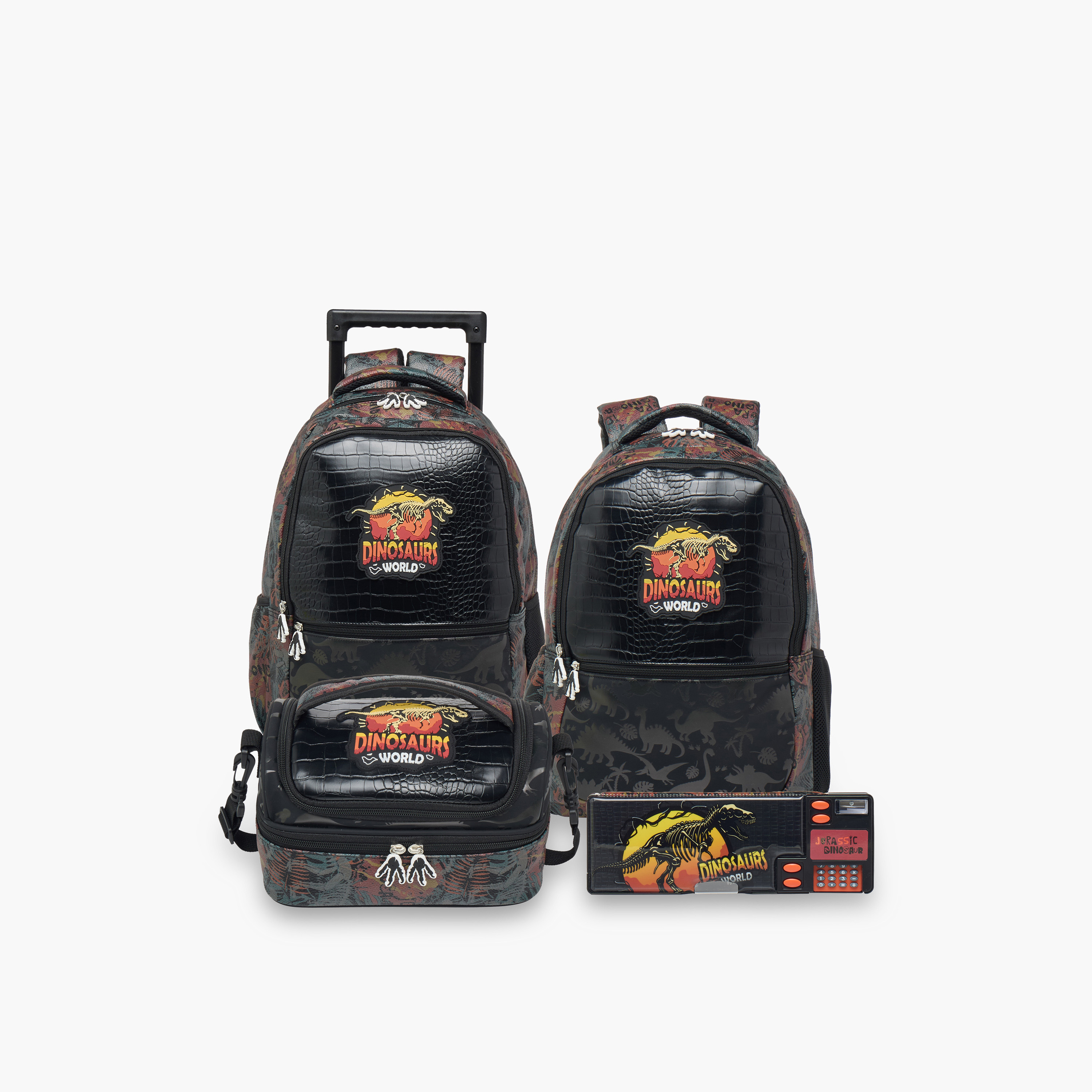 Juniors Dinosaur Trolley Bag for Boys 5-8 Years with Adjustable Strap -school-bagsandbackpacks-trolleybags-image-16