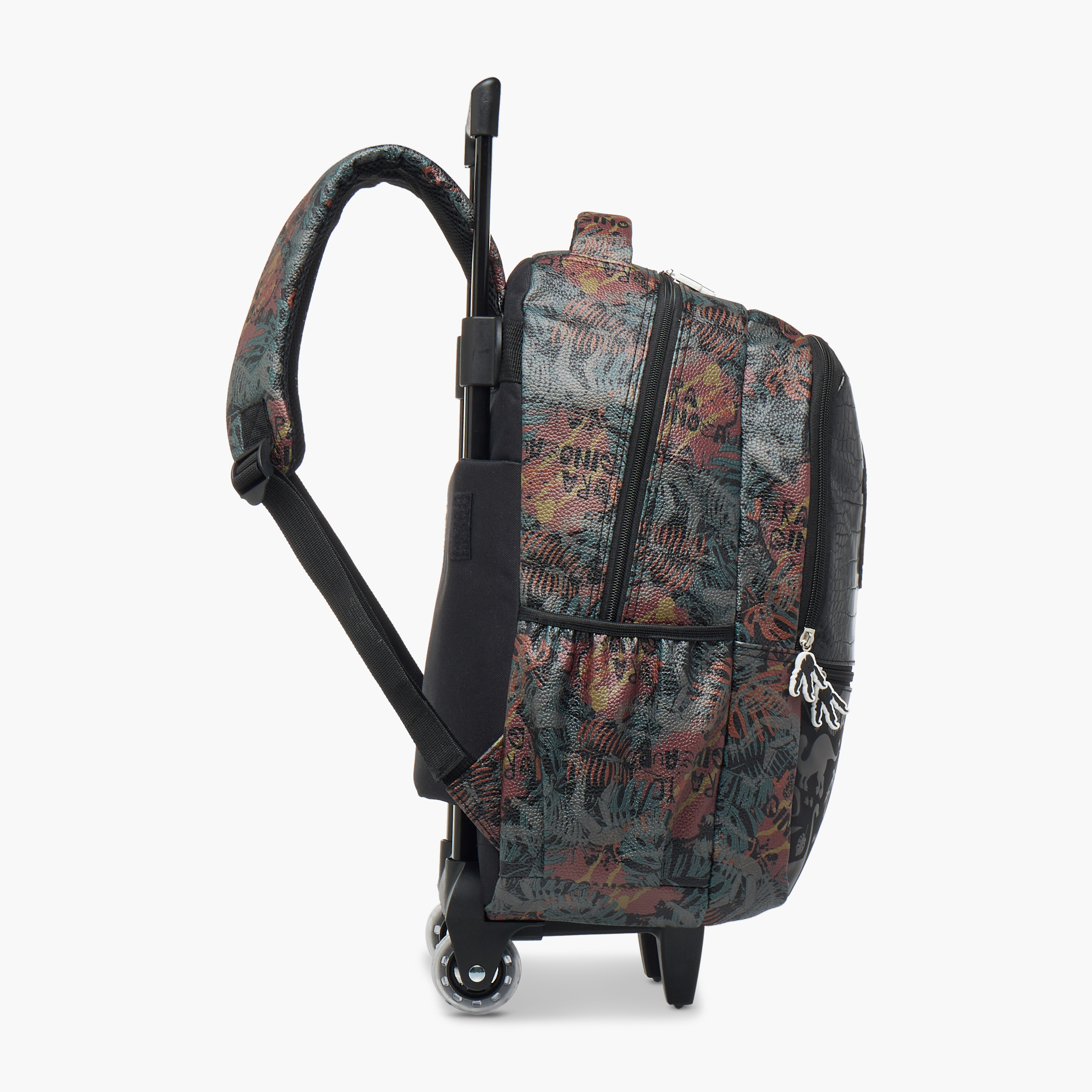 شنطة ترولي للأولاد 5-8 سنوات بحزام قابل للتعديل وتصميم ديناصور من جونيورز-school-bagsandbackpacks-trolleybags-image-6