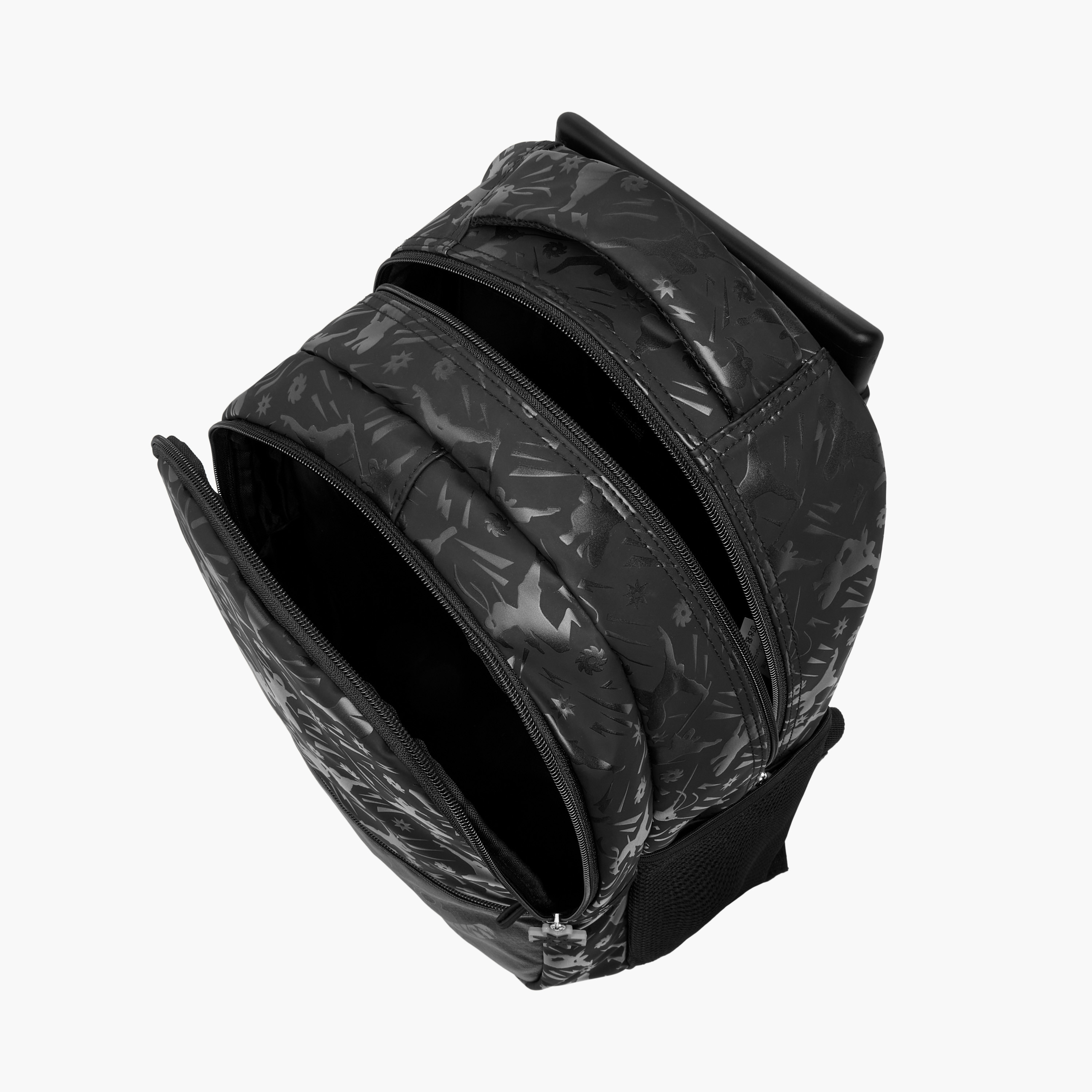 شنطة ترولي للأولاد 5-8 سنوات بحزام قابل للتعديل وتصميم النينجا من جونيورز-school-bagsandbackpacks-trolleybags-image-13