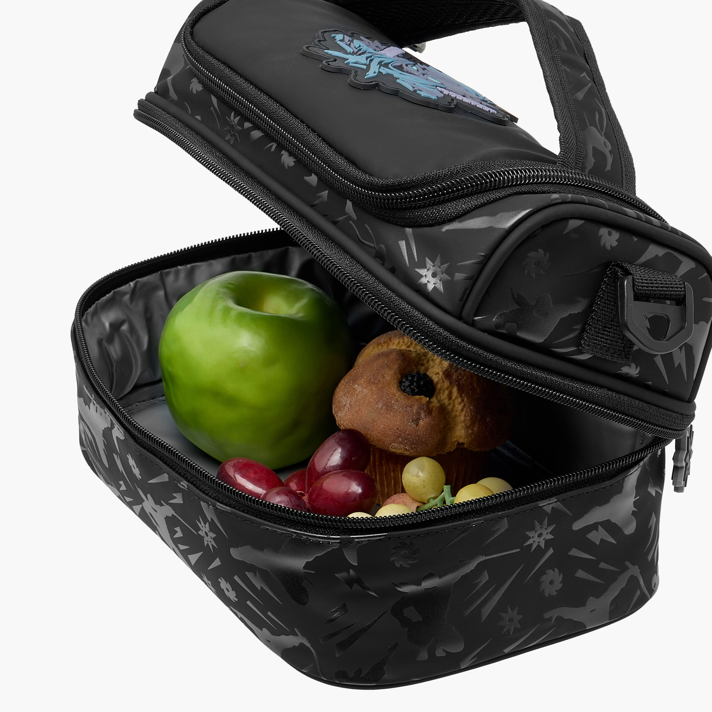 Juniors Ninja Print Double Layer Lunch Bag with Zip Closure-school-lunchessentials-lunchbags-image-7