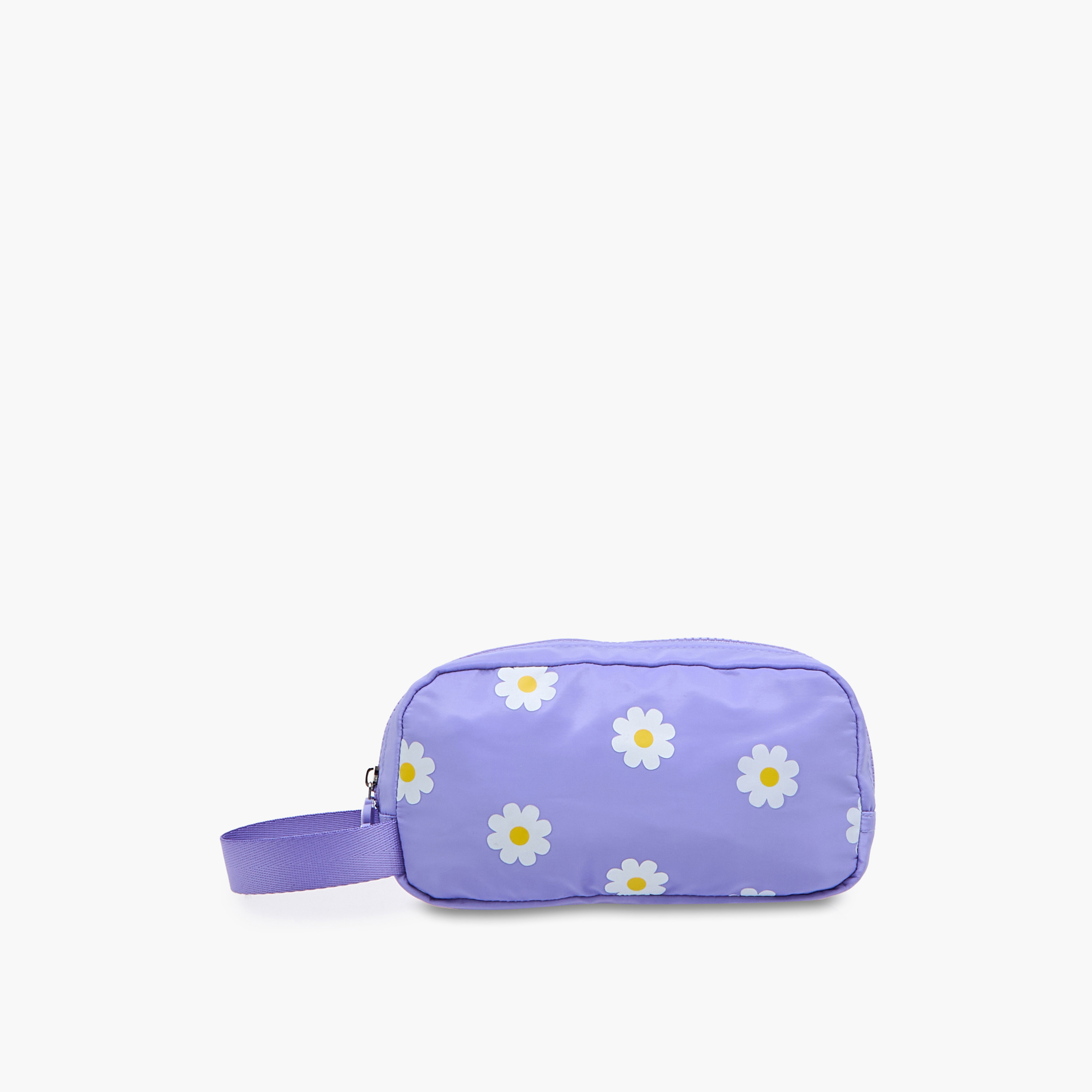 Juniors Daisy Print Pencil Pouch with Zip Closure-school-stationery-pencilcases-image-1