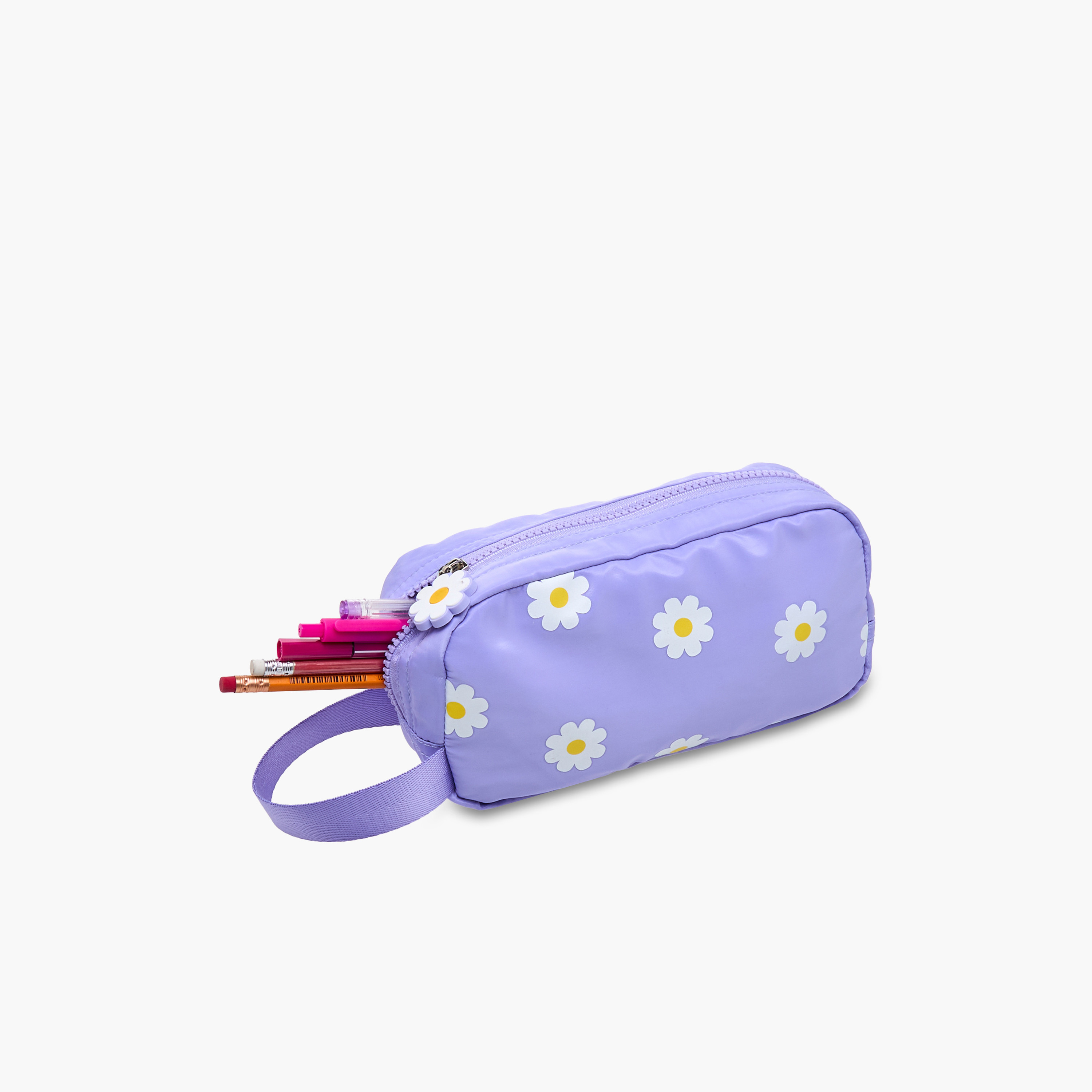 Juniors Daisy Print Pencil Pouch with Zip Closure-school-stationery-pencilcases-image-8