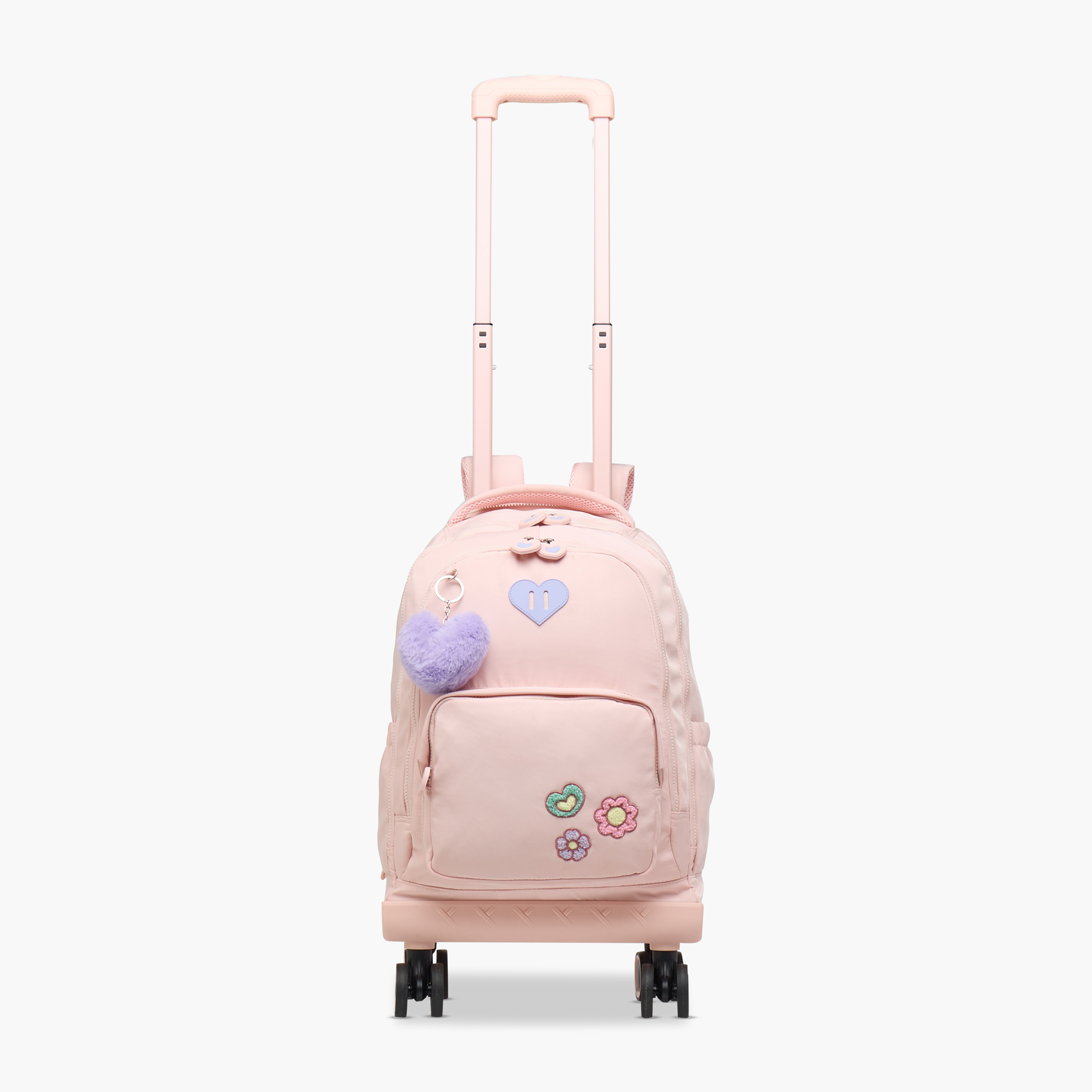 Juniors Floral Trolley Bag for Girls 8-13 Years with Adjustable Strap -school-bagsandbackpacks-trolleybags-image-4