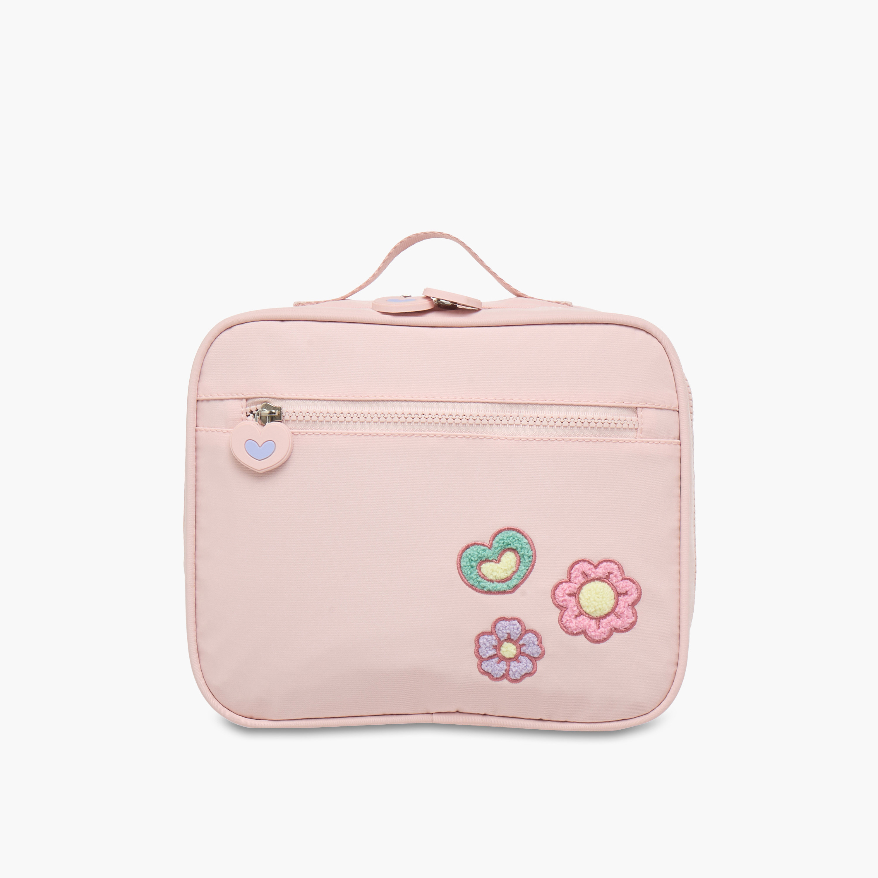Juniors Flower Detail Lunch Bag with Zip Closure-school-lunchessentials-lunchbags-image-1