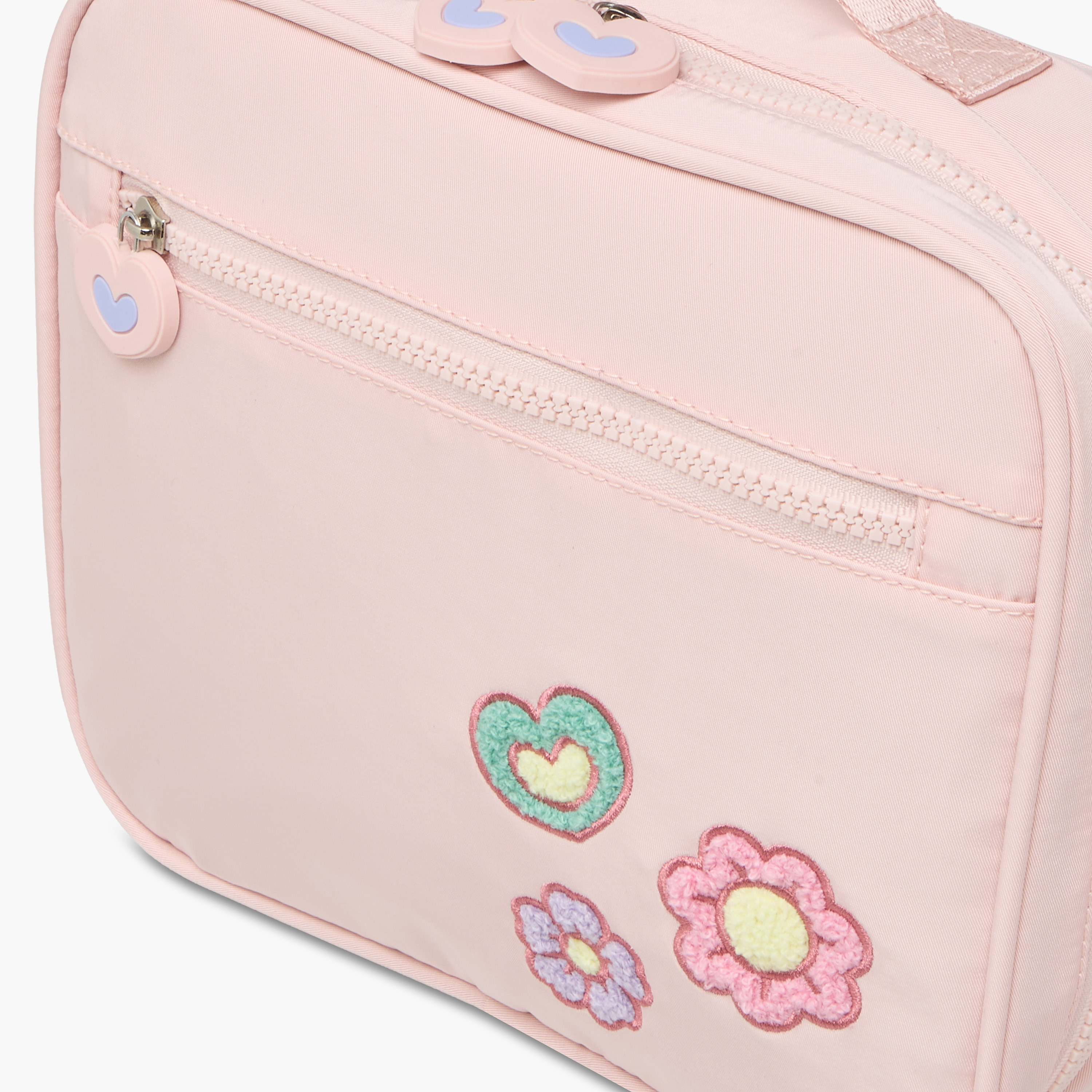 Juniors Flower Detail Lunch Bag with Zip Closure-school-lunchessentials-lunchbags-image-7