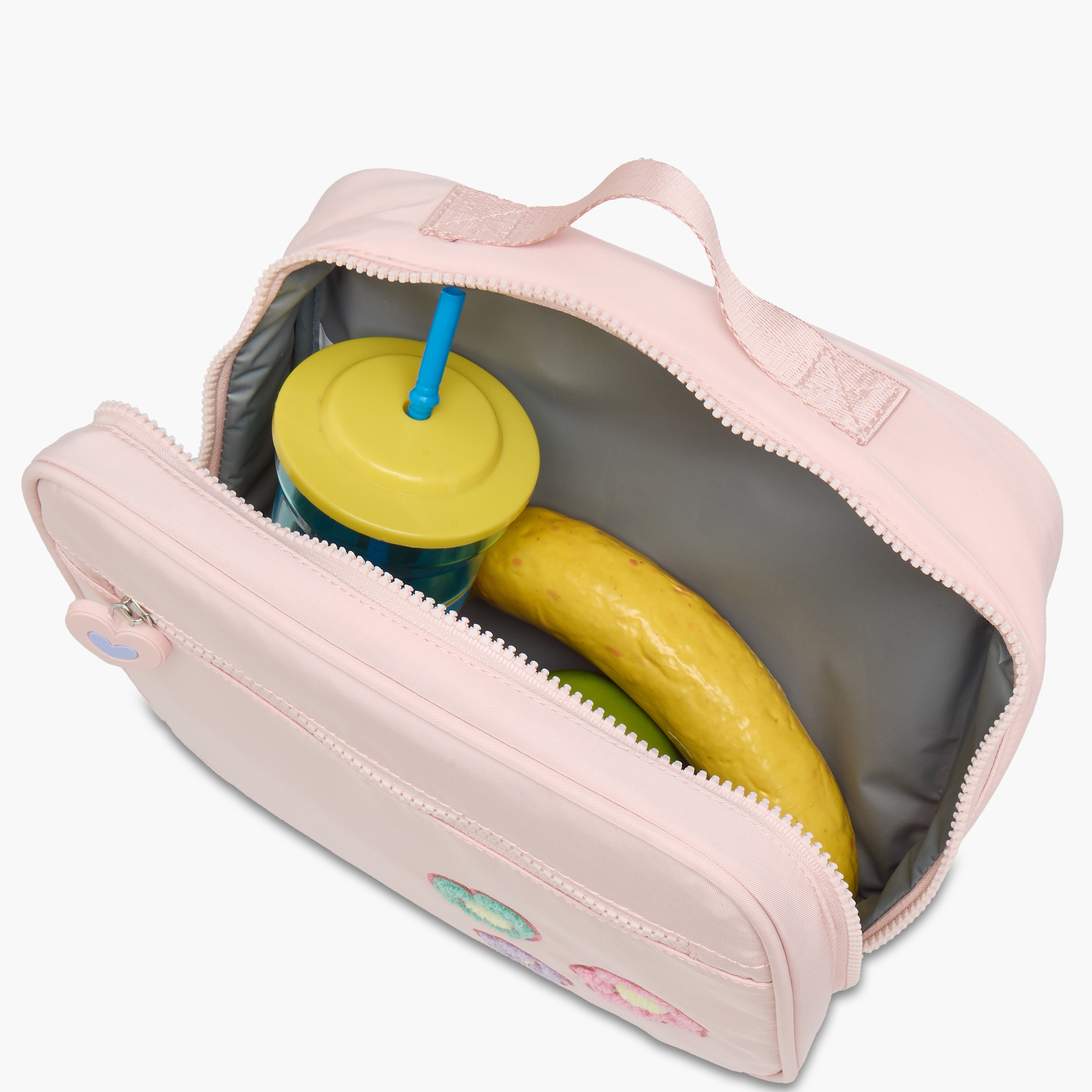 Juniors Flower Detail Lunch Bag with Zip Closure-school-lunchessentials-lunchbags-image-8
