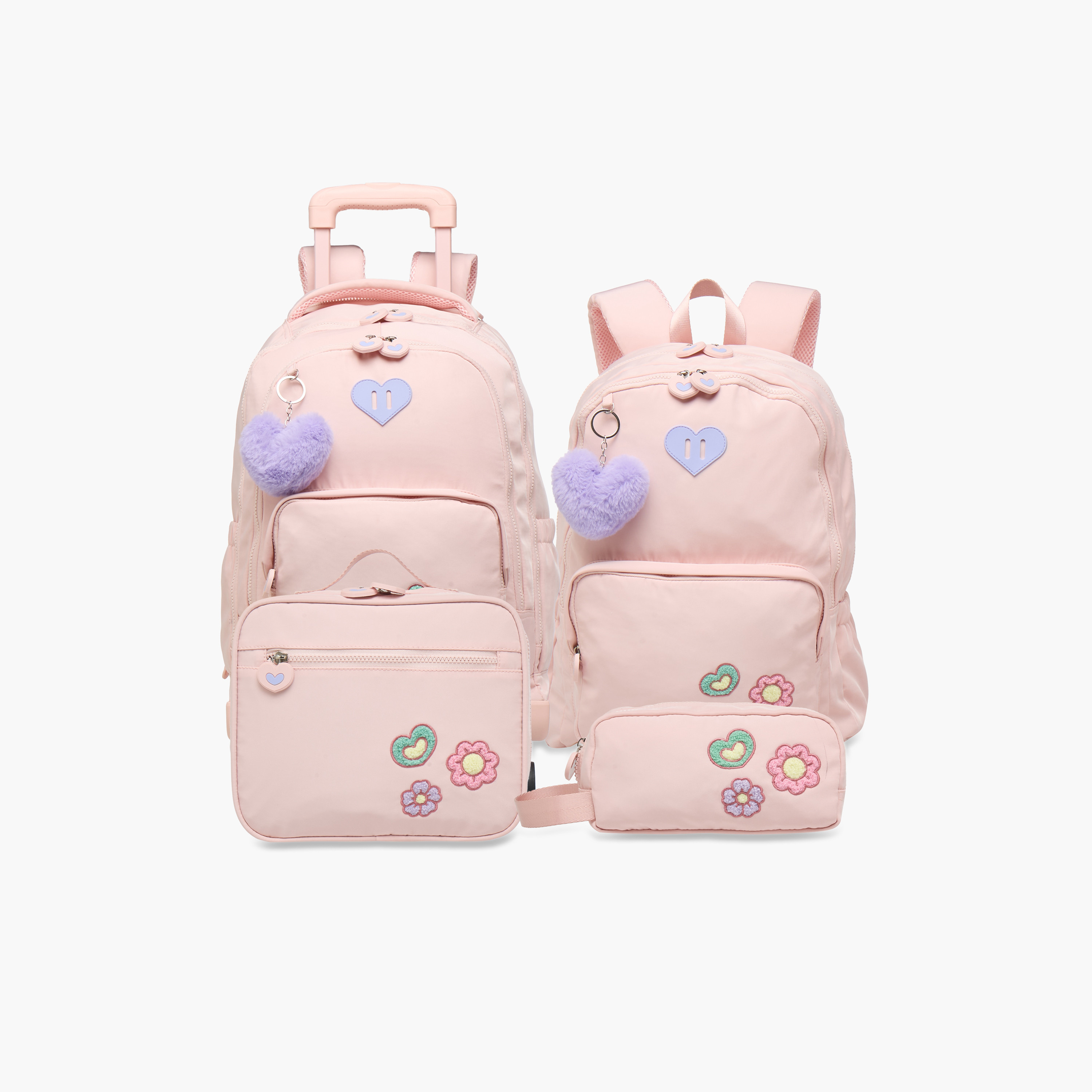 Juniors Flower Detail Lunch Bag with Zip Closure-school-lunchessentials-lunchbags-image-9