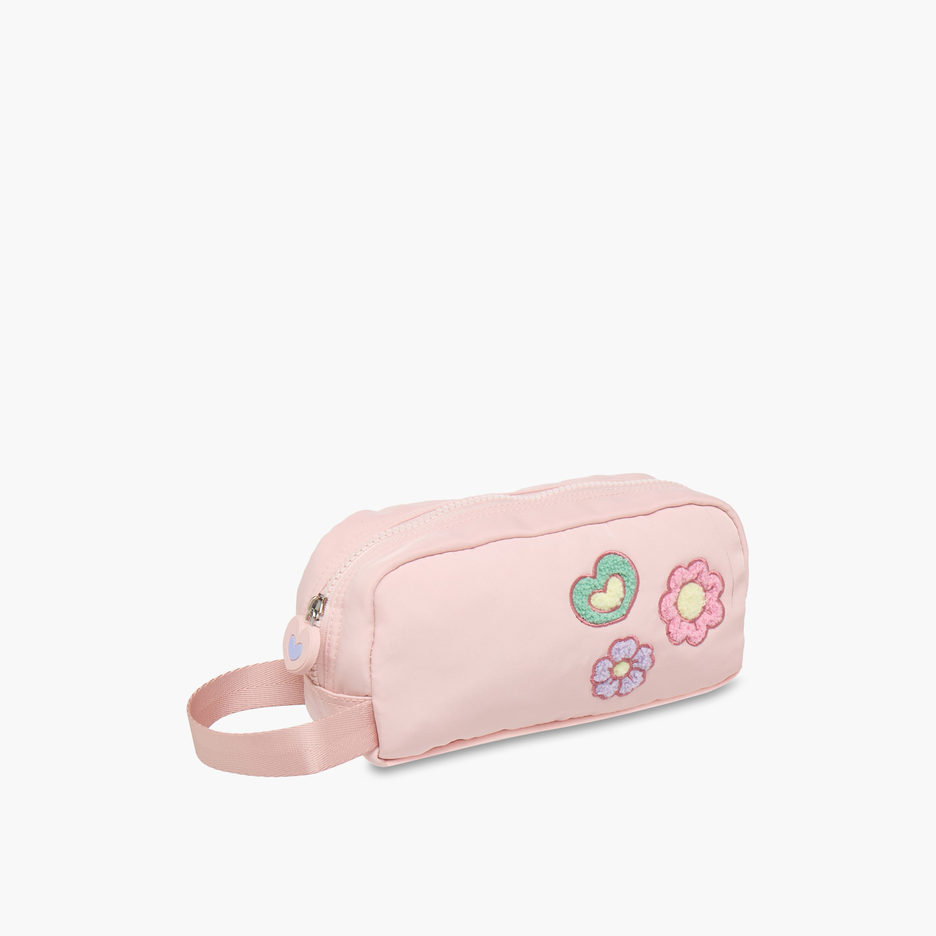 Juniors Floral Applique Pencil Pouch with Zip Closure-school-stationery-pencilcases-image-5