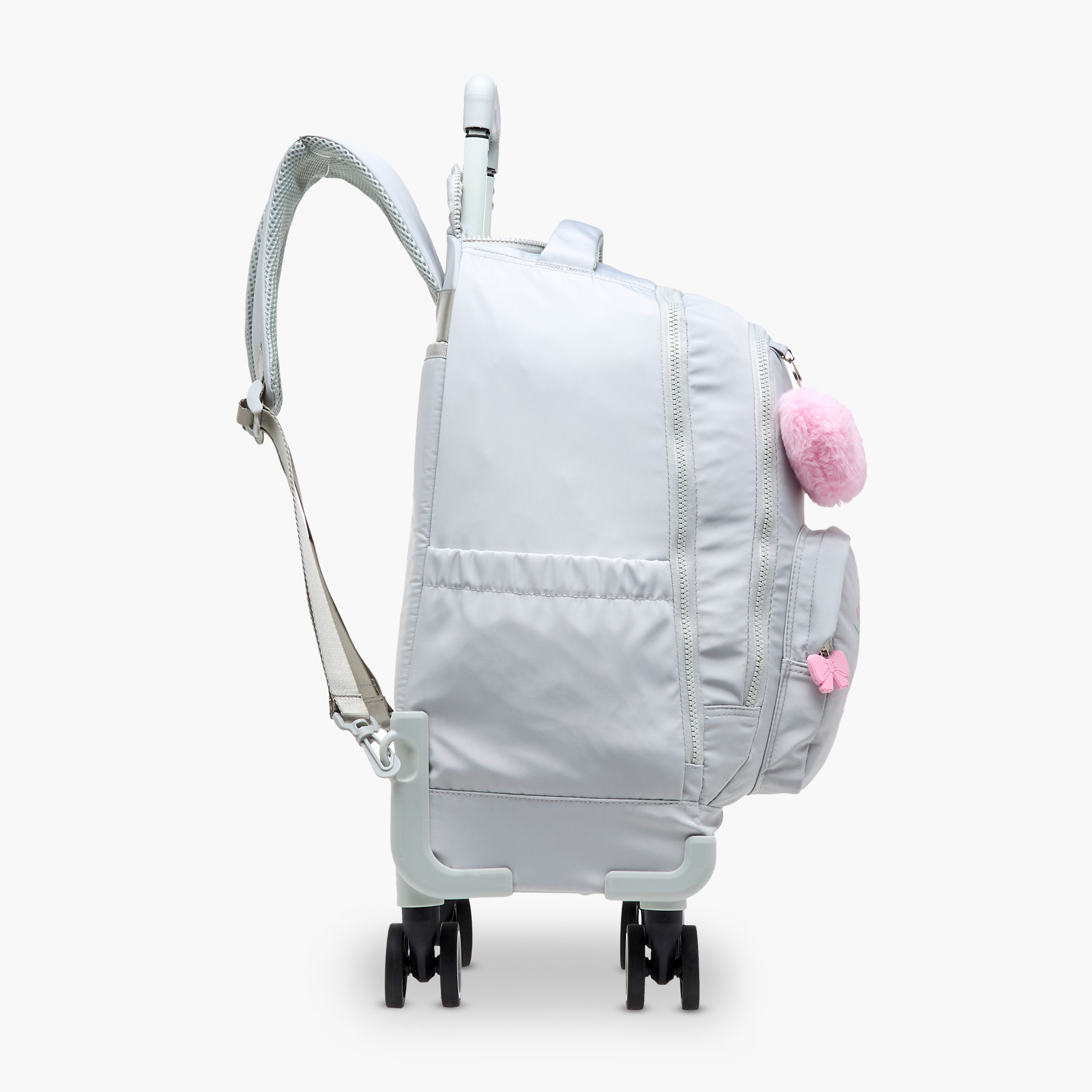 Juniors Animal Print Trolley Bag for Girls 8-13 Years with Adjustable Strap -school-bagsandbackpacks-trolleybags-image-6