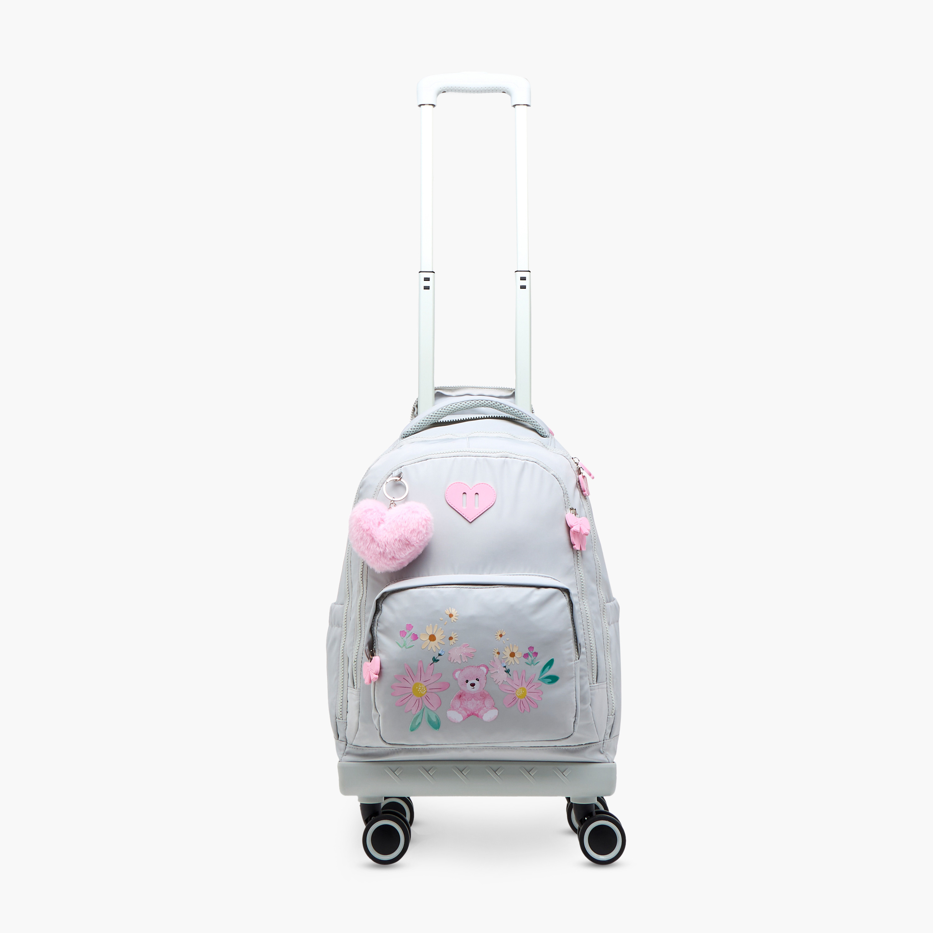 Juniors Animal Print Trolley Bag for Girls 8-13 Years with Adjustable Strap -school-bagsandbackpacks-trolleybags-image-10